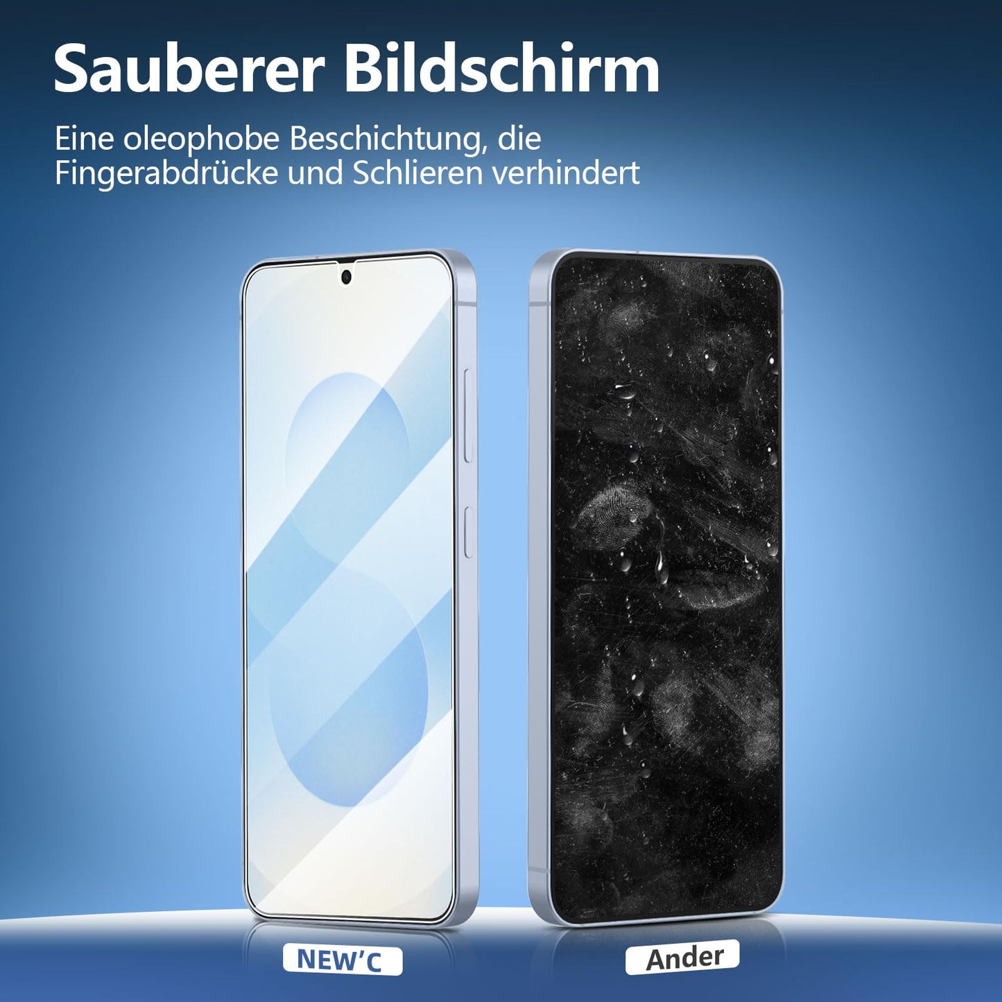 NEW'C Pack of 3 for Samsung Galaxy S25 Ultra Tempered Glass, Scratch Free, 9H Hardness, HD Screen Protector, Ultra Clear, Ultra Resistant