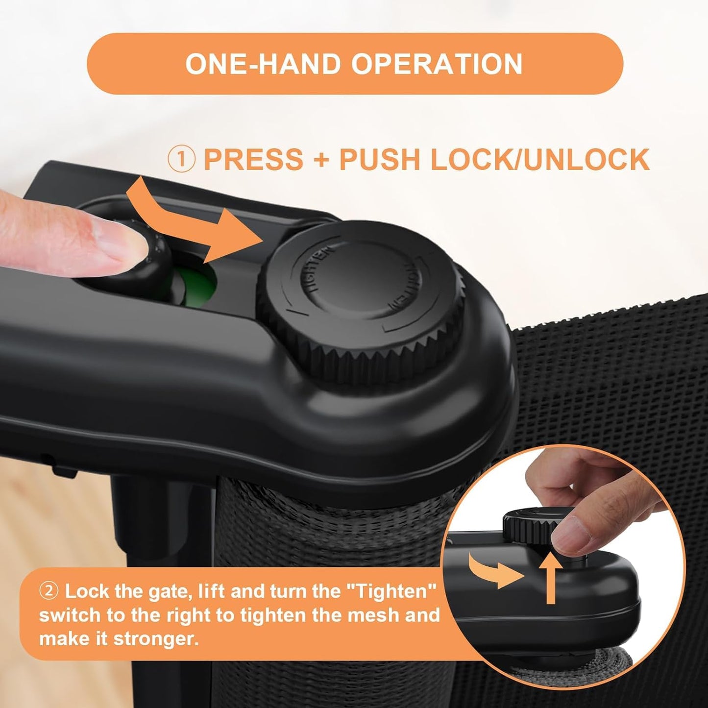 Retractable Stair Safety Gate for Babies, 0-150 cm Wide, Baby Barrier, Cat and Dog Barrier, One-Handed Operation, Suitable for Indoor & Outdoor Use (150 cm, Black)