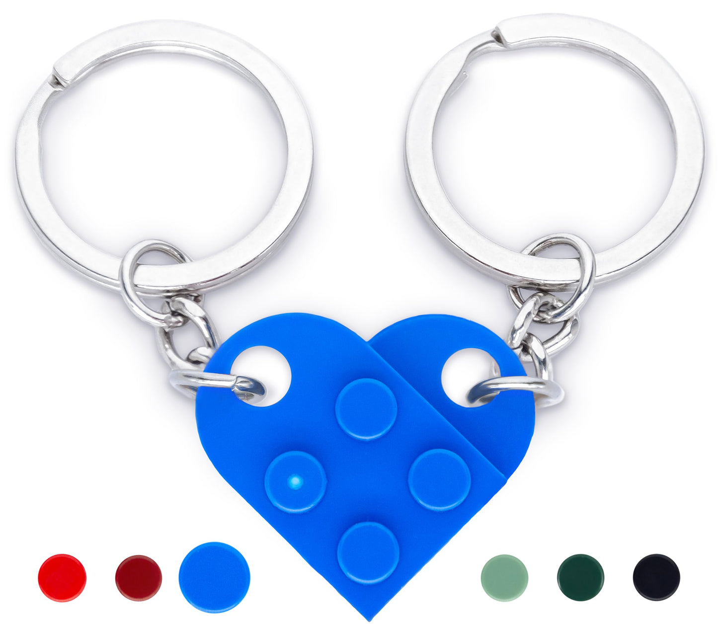NumeroPhi - Schlüsselanhänger Partner Herz, Schlüsselanhänger Paar, Couple Keychain Zwei Herzen, Ideen für Jahrestag