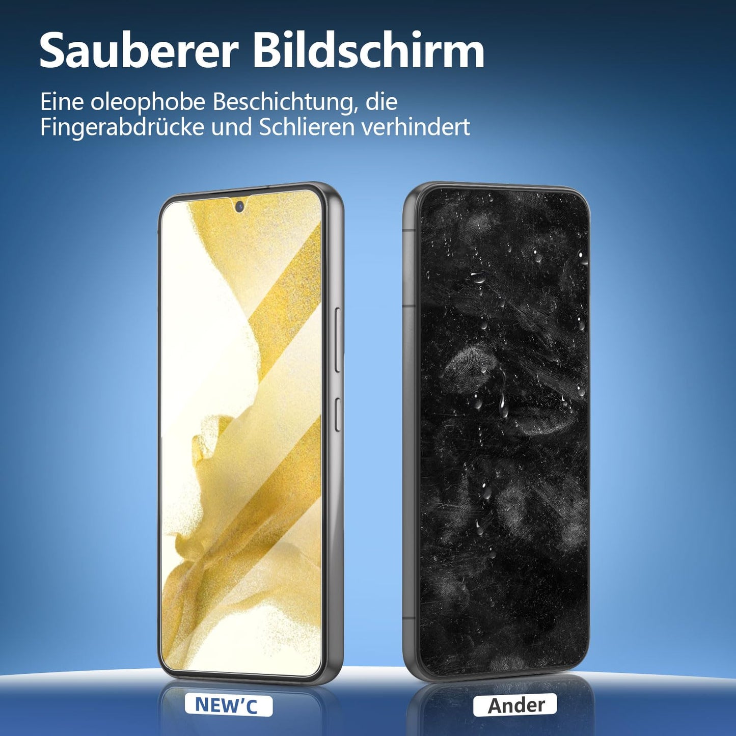 NEW'C Pack of 3 for Samsung Galaxy S25 Ultra Tempered Glass, Scratch Free, 9H Hardness, HD Screen Protector, Ultra Clear, Ultra Resistant