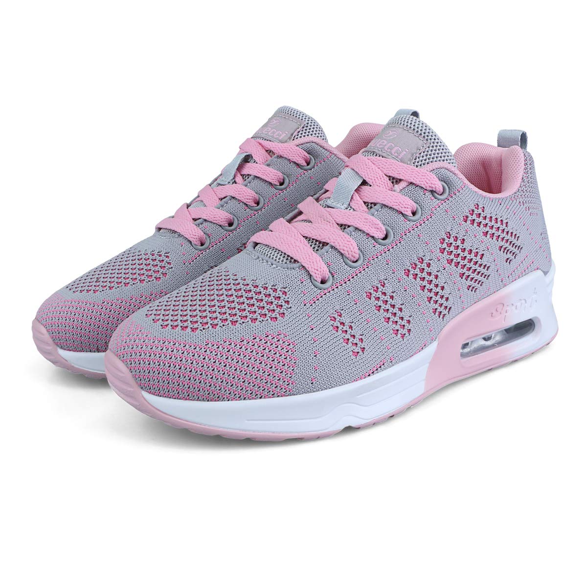 ANBIWANGLUO Damen Turnschuhe Sportliche Laufschuhe Schnürschuhe Atmungsaktive Outdoor Cross Trainer zum Joggen