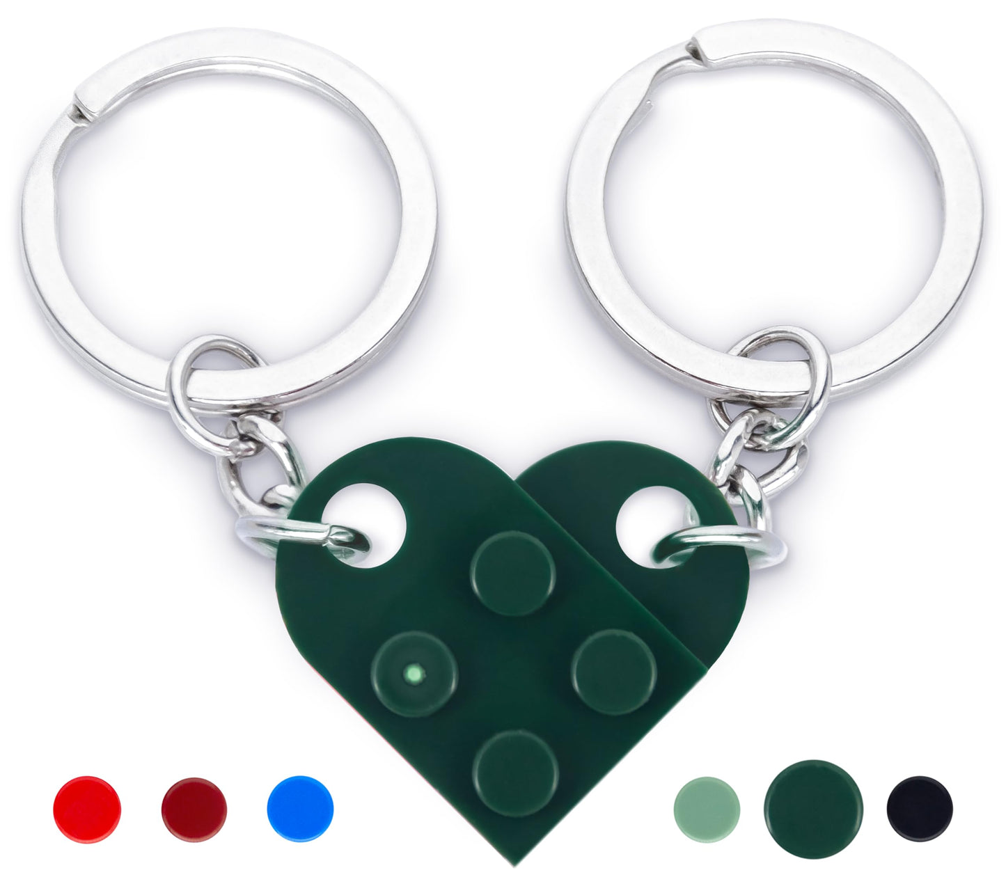 NumeroPhi - Schlüsselanhänger Partner Herz, Schlüsselanhänger Paar, Couple Keychain Zwei Herzen, Ideen für Jahrestag