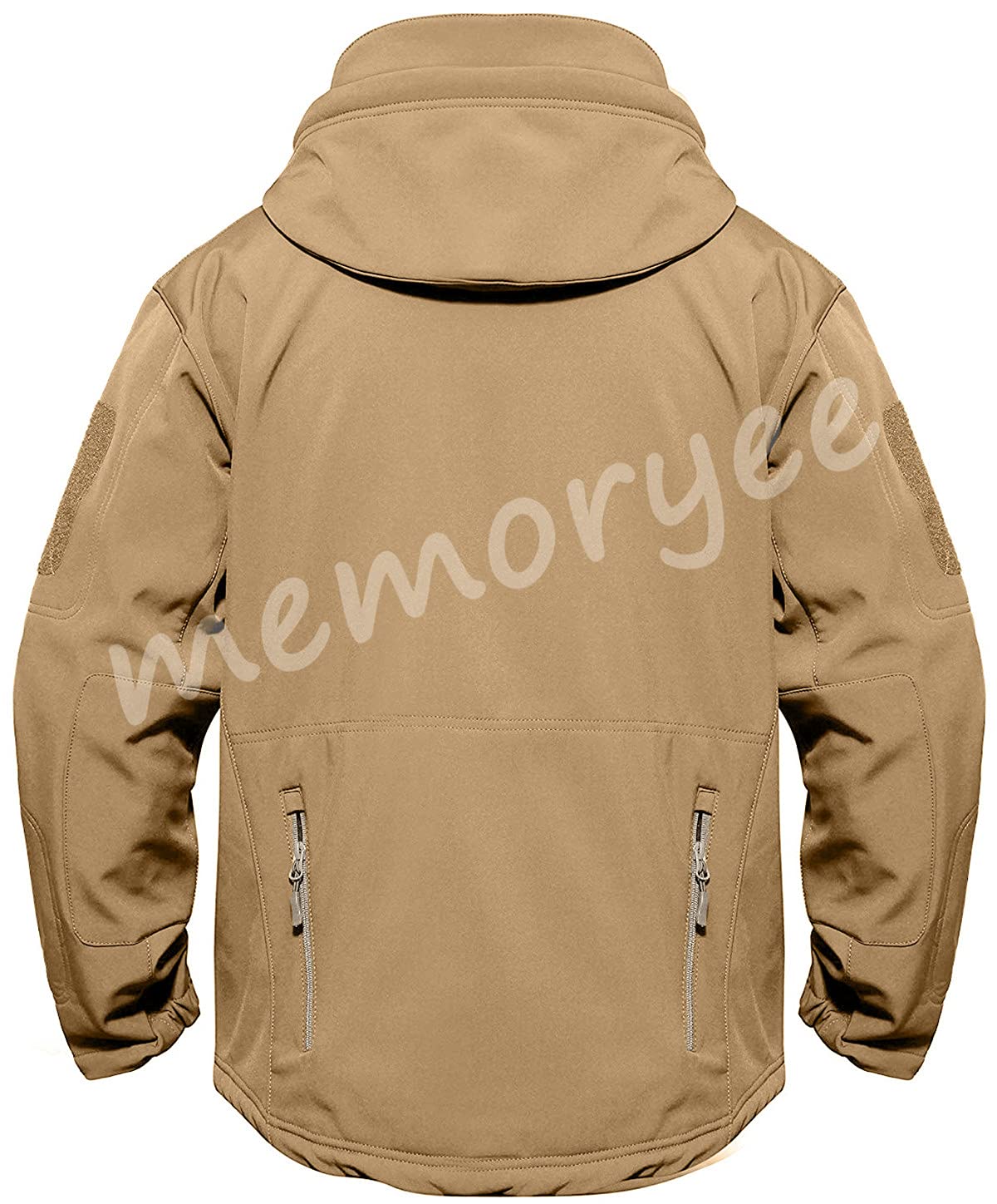 Memoryee Men's Waterproof Softshell Jackets, Warm Military Outdoor Tactical Hoodies, Camouflage Coat
