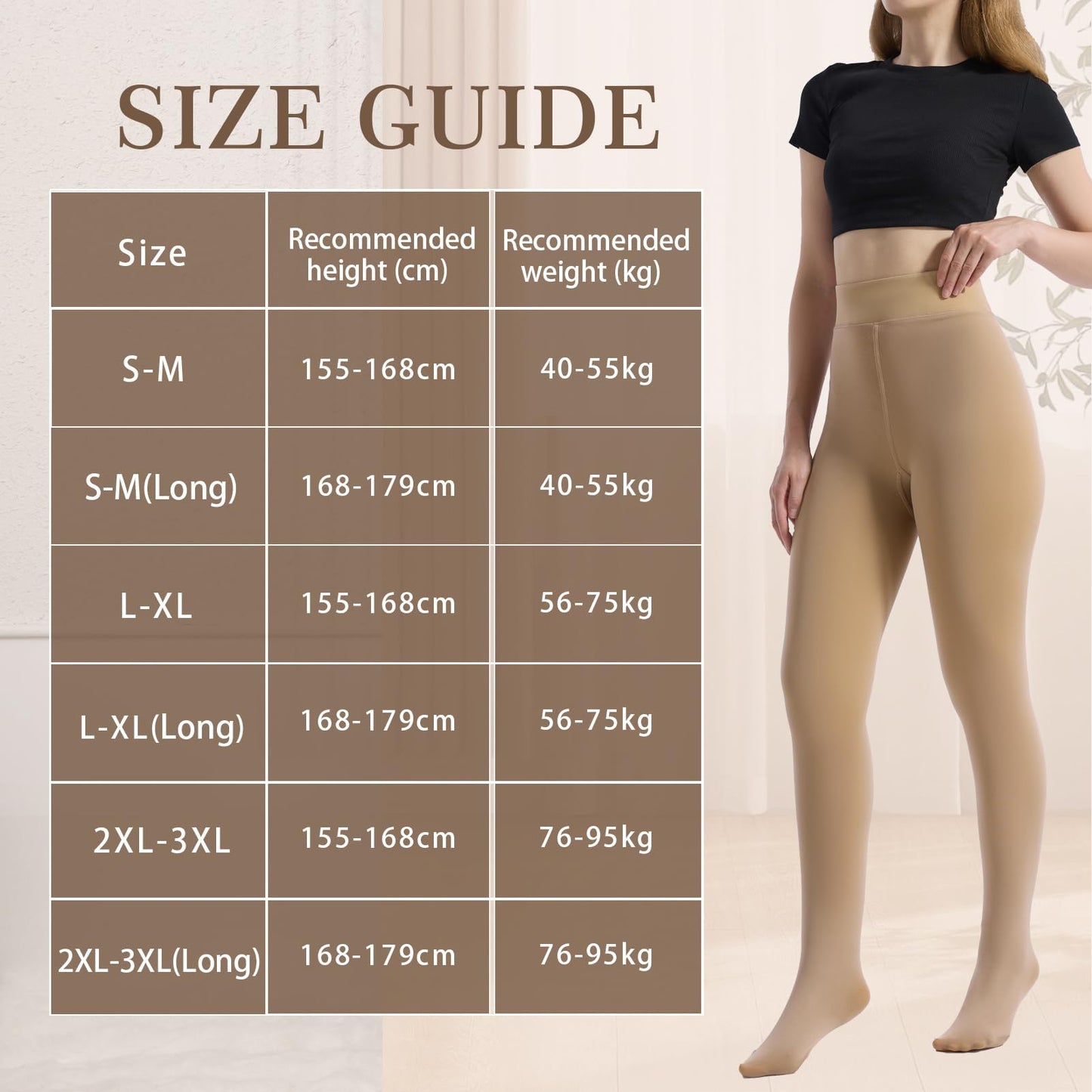 DIKER Thermo Strumpfhose Damen, Thermostrumpfhose Damen Winter