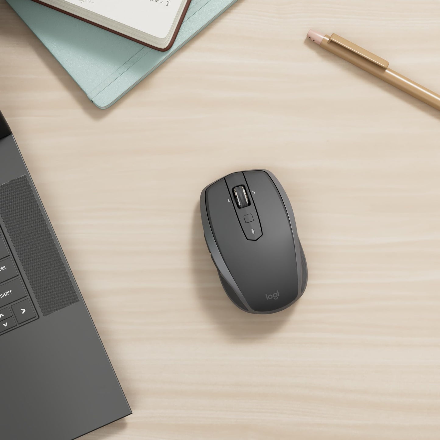 Logitech MX Anywhere 2S Bluetooth Edition kabellose Maus, mehrere Oberflächen, superschnelles Scrollen, aufladbar, mobil, Verbindung zu bis zu 3 Mac/PC-Computern - Graphit