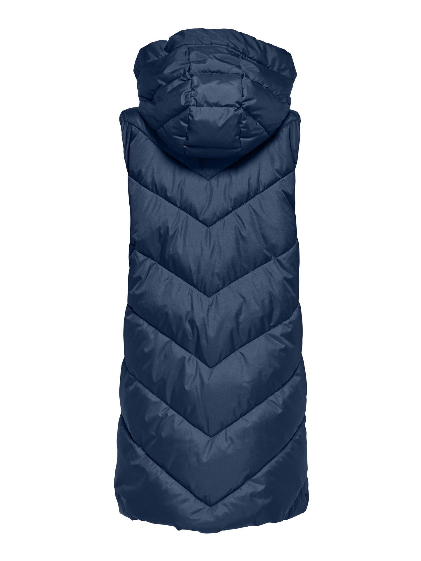 JDY JDYSkylar Women's 3/4 Length Quilted Vest Padded Hood Waistcoat with Hood