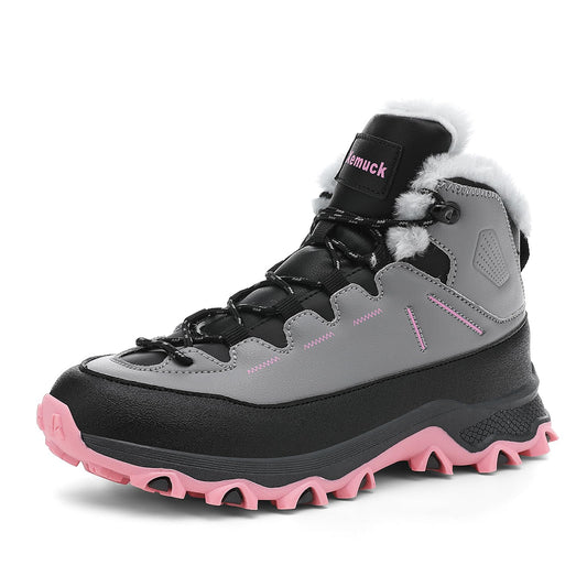 Children's Winter Boots Warm Lined Snow Boots Comfortable Waterproof Boys Girls Non-Slip Hiking Shoes Winter Shoes Size 29-38