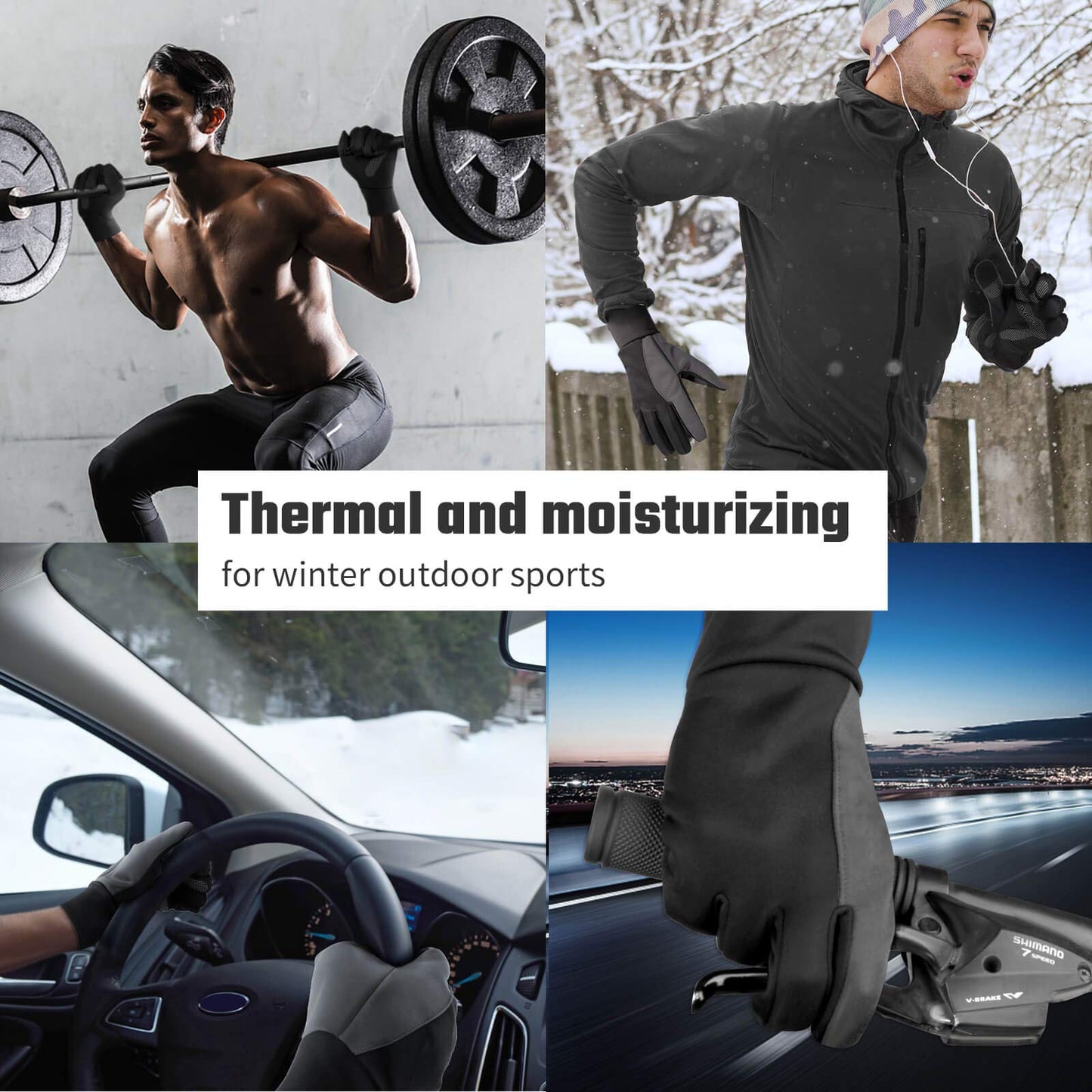 FanVince Gloves for Men and Women, Thermal Touchscreen Winter Gloves, Cycling Gloves, Warm Gifts