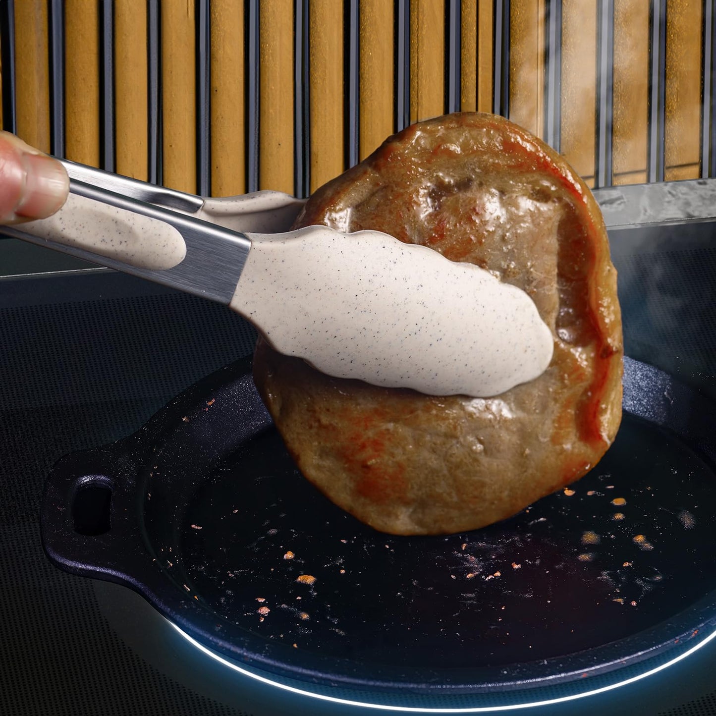 RAXCO Küchenmessersets Mit block,18 Teiligs Küchenutensilien Mit 5 Teiligs Messersets und 7 Teiligs Silikon Pfannenwender,Küchenhelfer sets, Schwarz