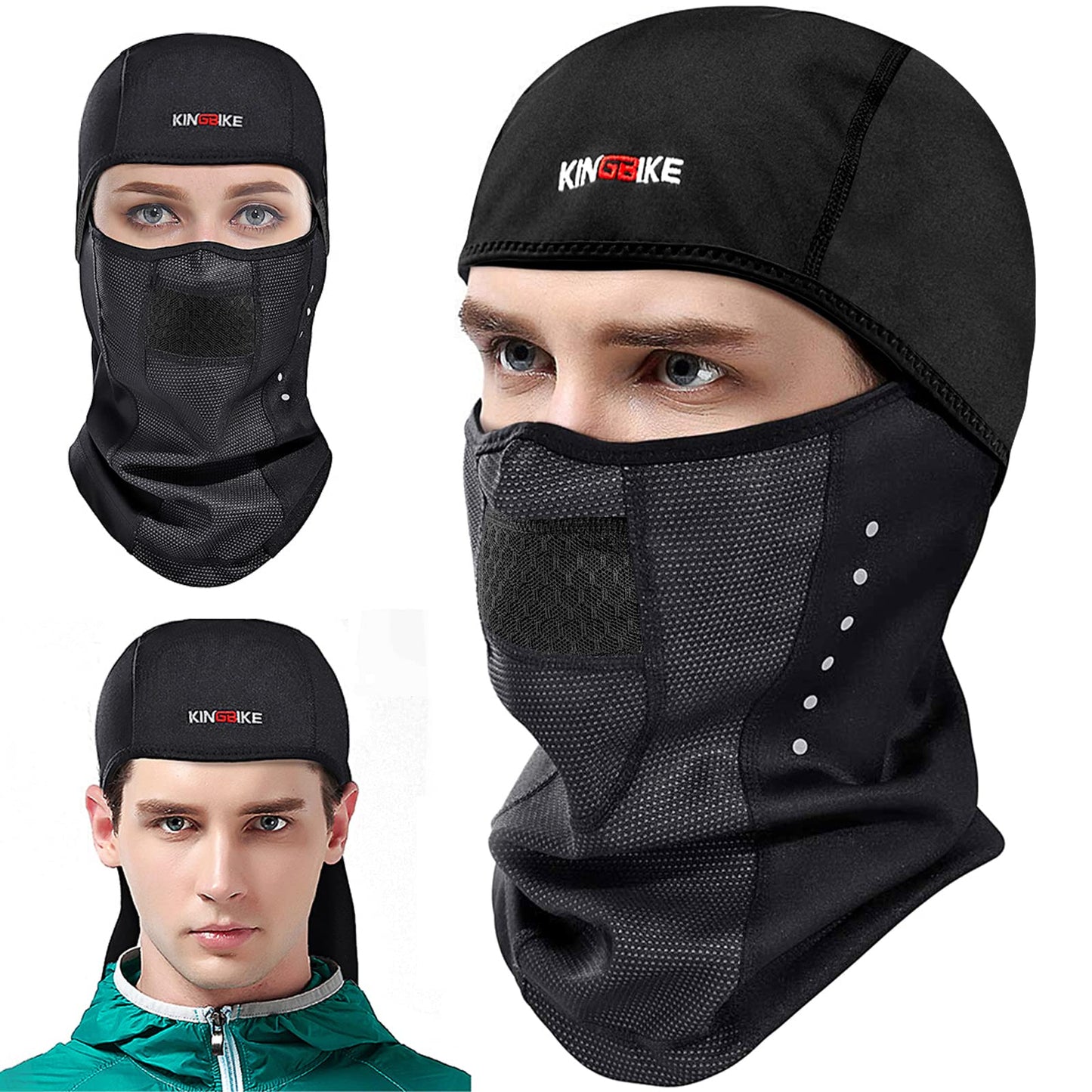 KINGBIKE Balaclava Motorcycle Bicycle Winter Sports Ski Mask Outdoor Warm Windproof Anti-Fog Universal Size for Men Women