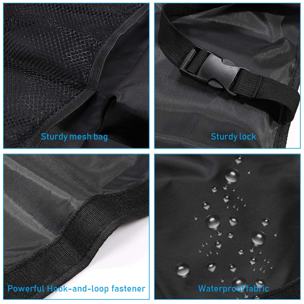 URAQT Car Boot Organiser Car Storage Bag Car Boot Bag Waterproof Bags for Car with Strong Elastic Magic Wand Structure for SUV Black