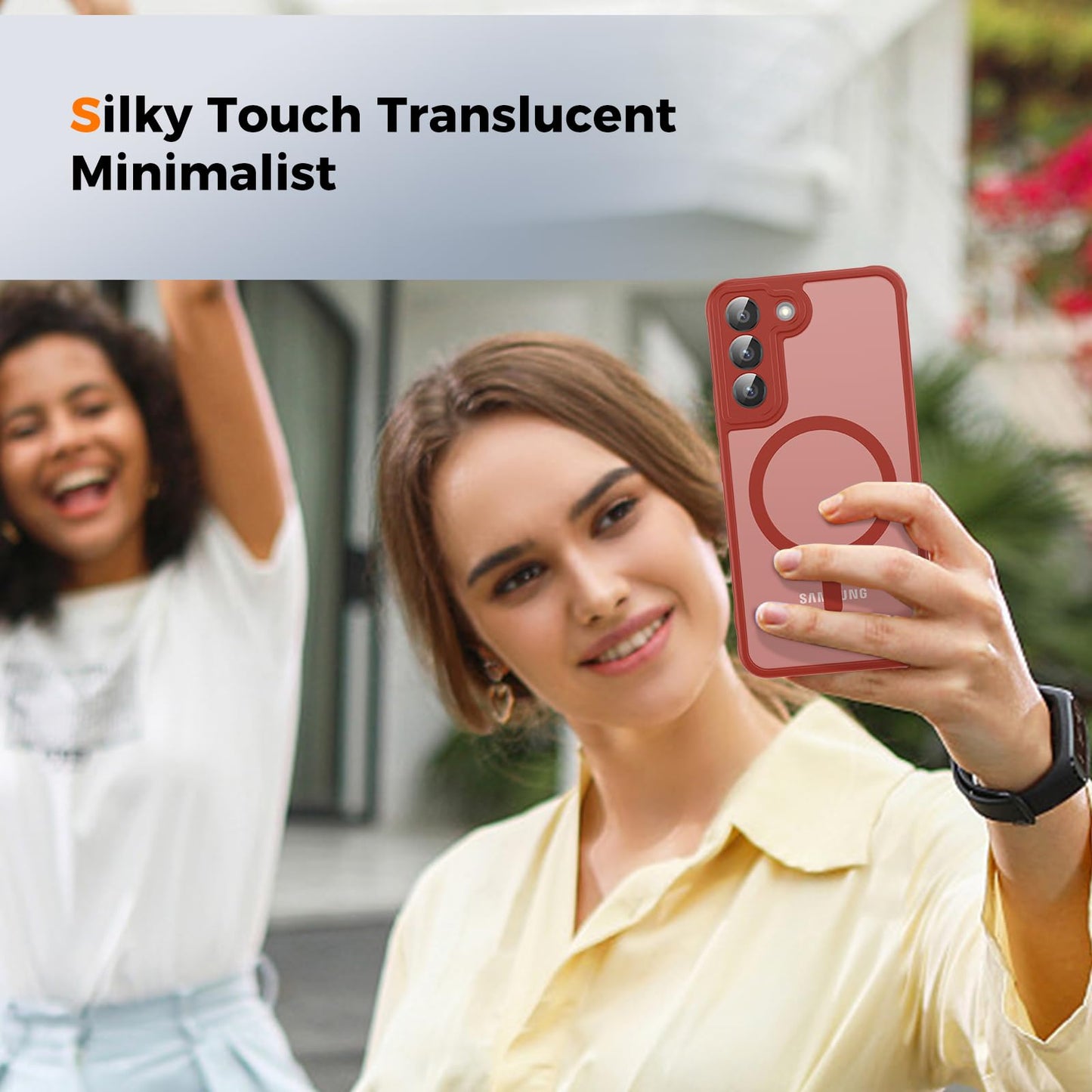 für Samsung Galaxy S25 Ultra Hülle für Magsafe, Magnetisch Handyhülle für S25 Ultra Hülle, Kameraschutz Stoßfeste Kratzfeste Durchscheinende Schutzhülle für Samsung S25 Ultra Case, Schwarz