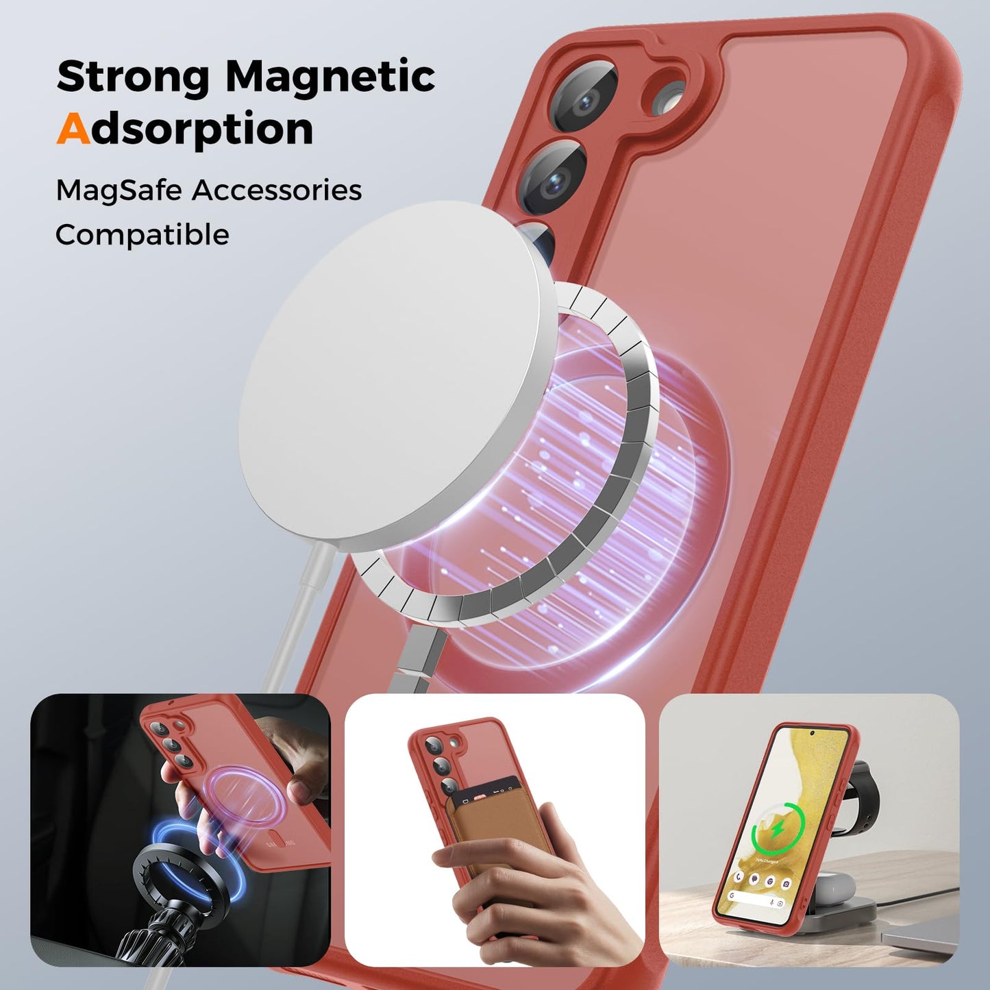 für Samsung Galaxy S25 Ultra Hülle für Magsafe, Magnetisch Handyhülle für S25 Ultra Hülle, Kameraschutz Stoßfeste Kratzfeste Durchscheinende Schutzhülle für Samsung S25 Ultra Case, Schwarz