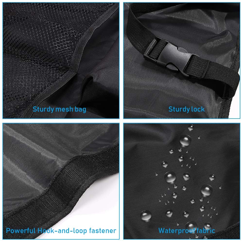 URAQT Car Boot Organiser Car Storage Bag Car Boot Bag Waterproof Bags for Car with Strong Elastic Magic Wand Structure for SUV Black