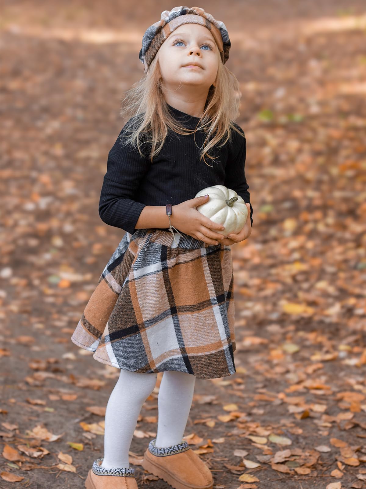 Miipat Toddler Girls Clothing Set Girls Outfits Set Long Sleeve Pullover Tops with Mini Skirt Sets Spring Autumn Baby Clothing Sets Girls Dresses