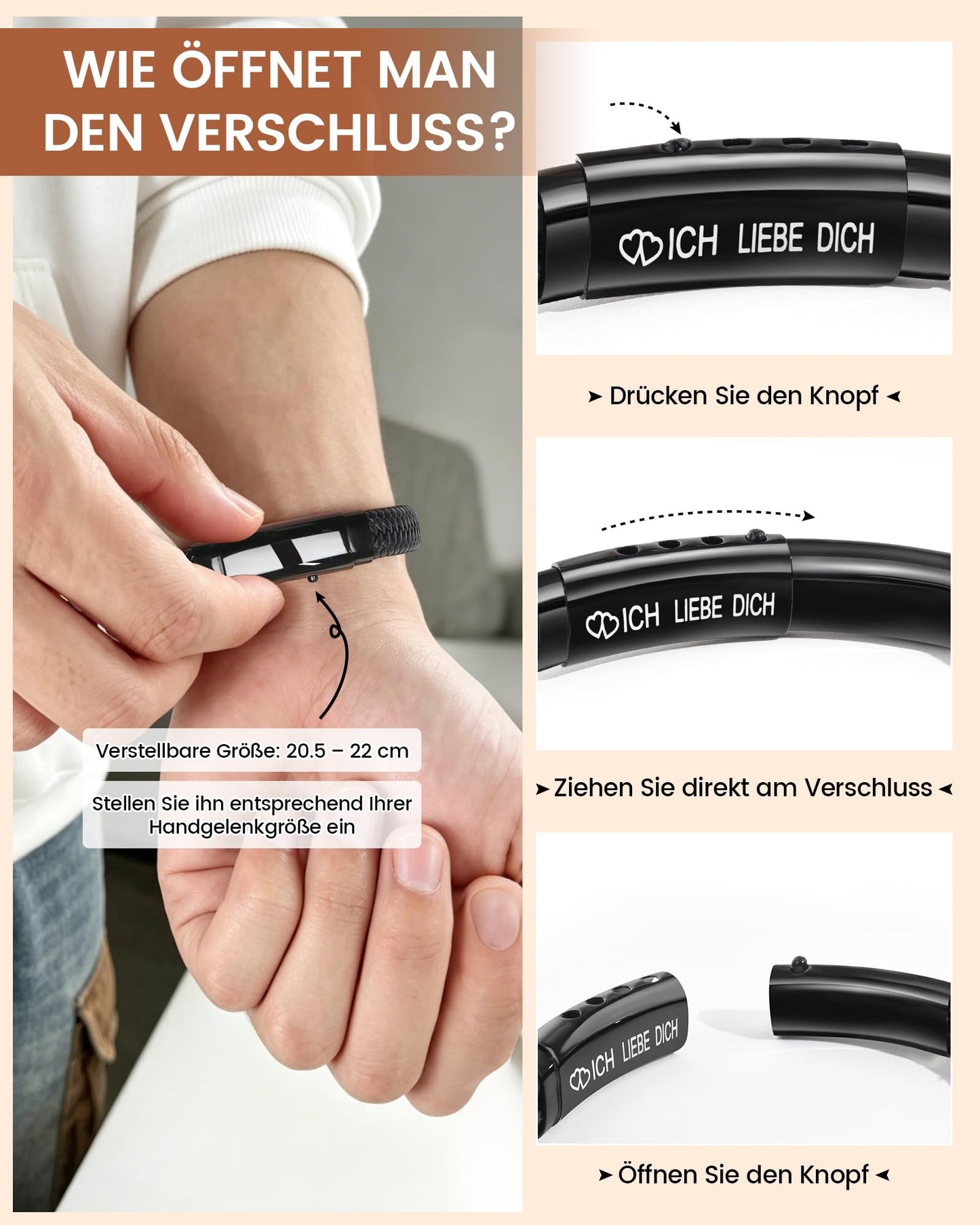 CheersLife Ich Liebe Dich Geschenke für Männer An Meinen Sohn Bruder Mann