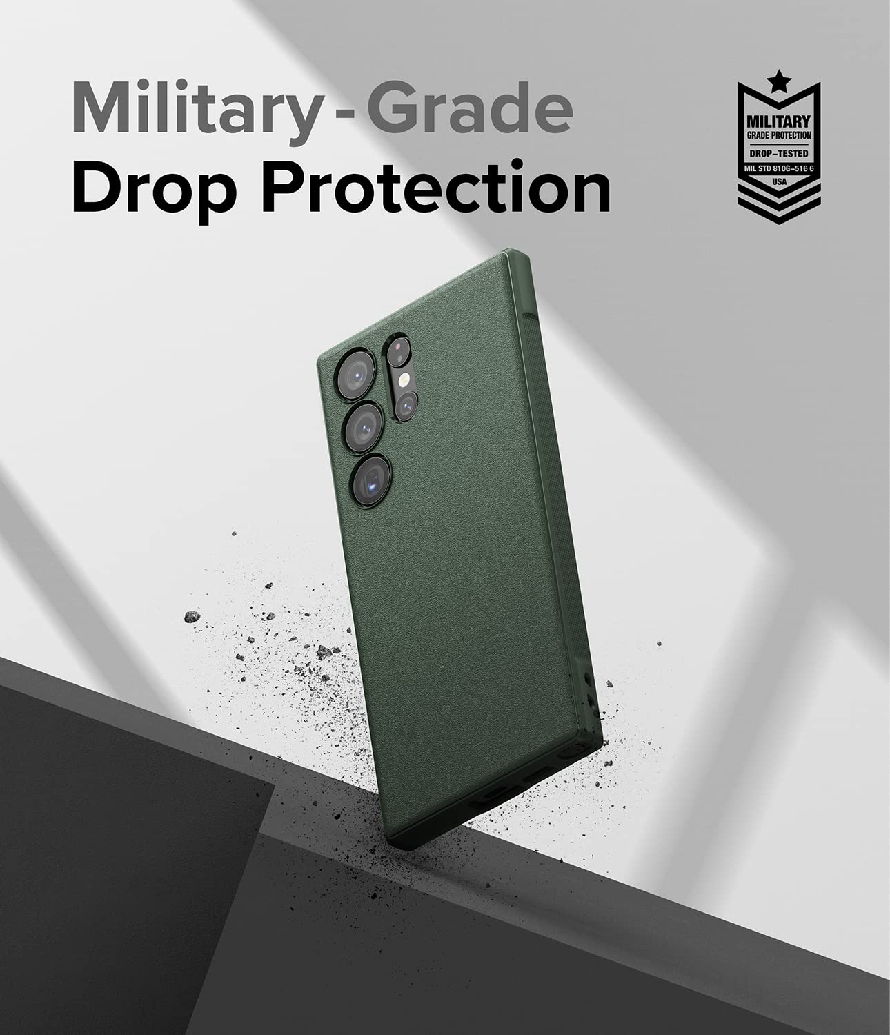 Ringke Onyx Case Compatible with Samsung Galaxy S25 Ultra, Firm Grip, Non-Slip Elegant Design, Perfect Fit, TPU Shockproof Scratch-Resistant Unique Texture Mobile Phone Case, Dark Green