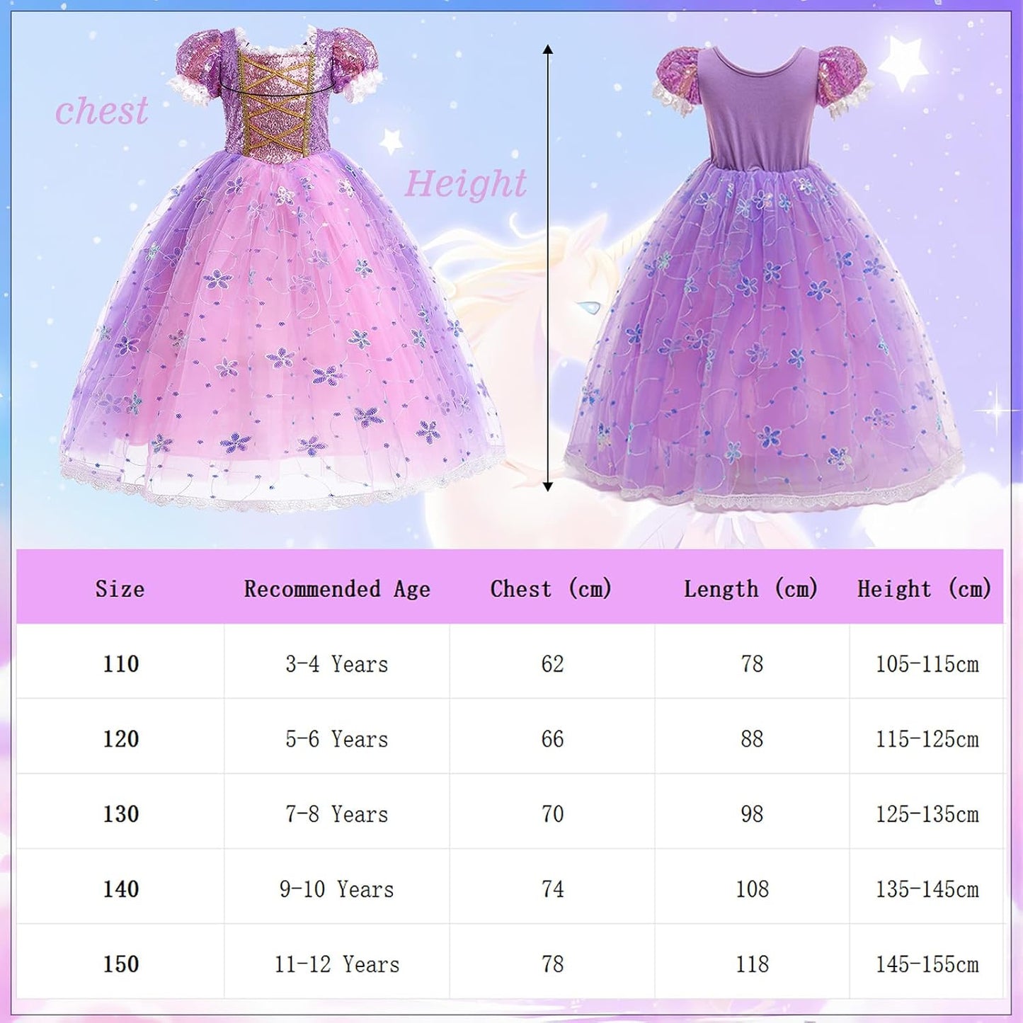 Prinzessin Kostüm Mädchen Prinzessin Prinzessin Kleid Mädchen mit Zubehör Geburtstag Party Weihnachten Halloween Karneval Cosplay Kleider