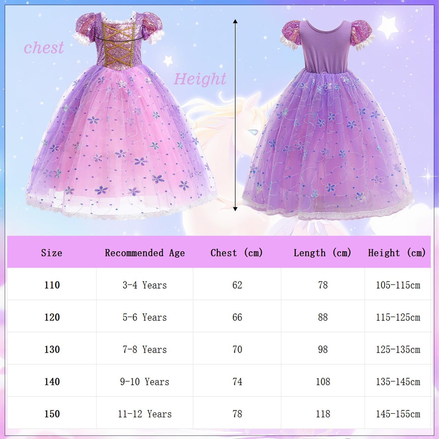 Prinzessin Kostüm Mädchen Prinzessin Prinzessin Kleid Mädchen mit Zubehör Geburtstag Party Weihnachten Halloween Karneval Cosplay Kleider
