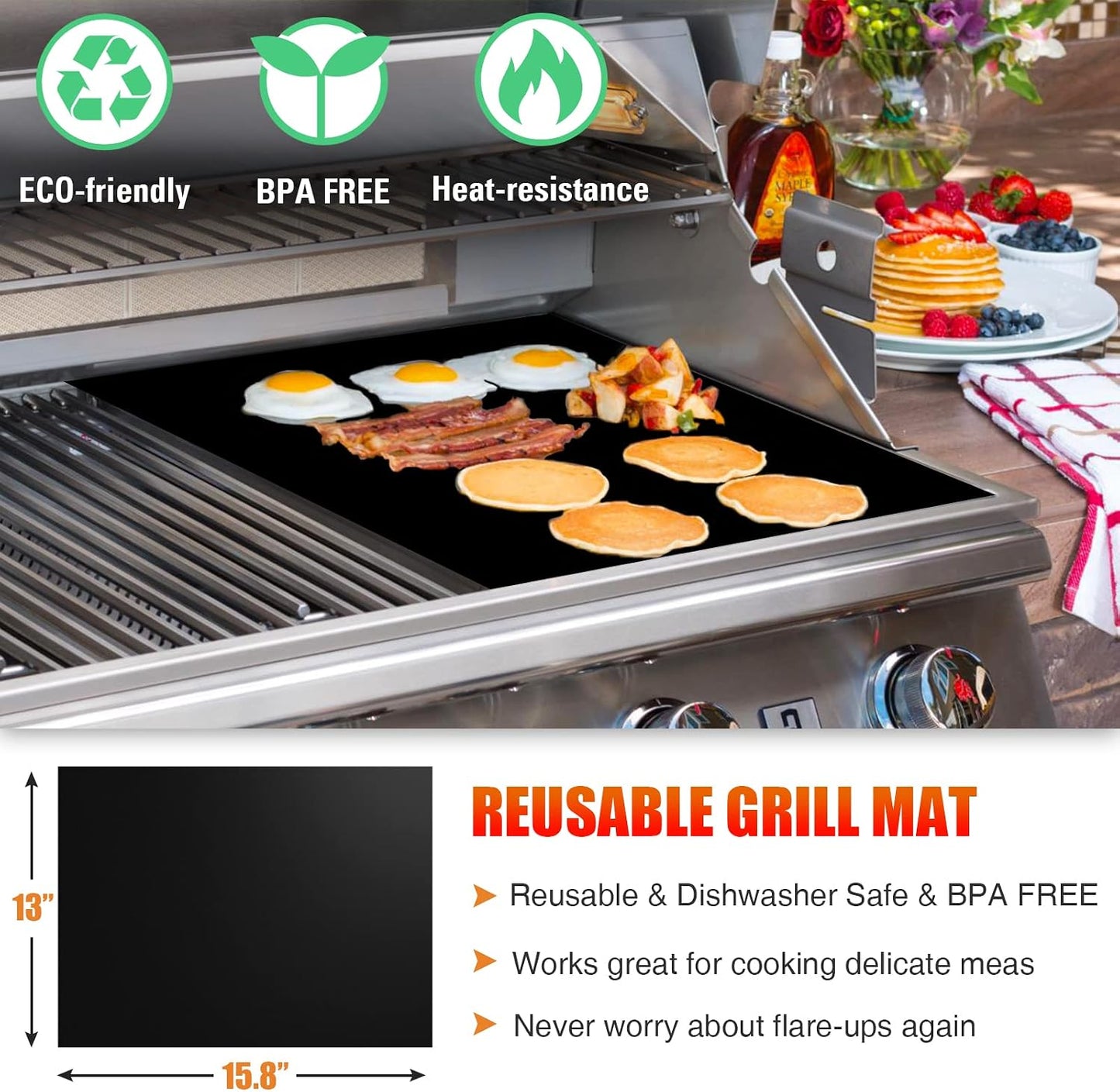 Grilliance 38 Stücke BBQ Grillbesteck Set Edelstahl Grillzubehör für Männer Geschenk Geburtstag Hochwertiger Grillutensilien Set Koffer mit Grillkoffer und Grillmatte für Garten und Camping Braun