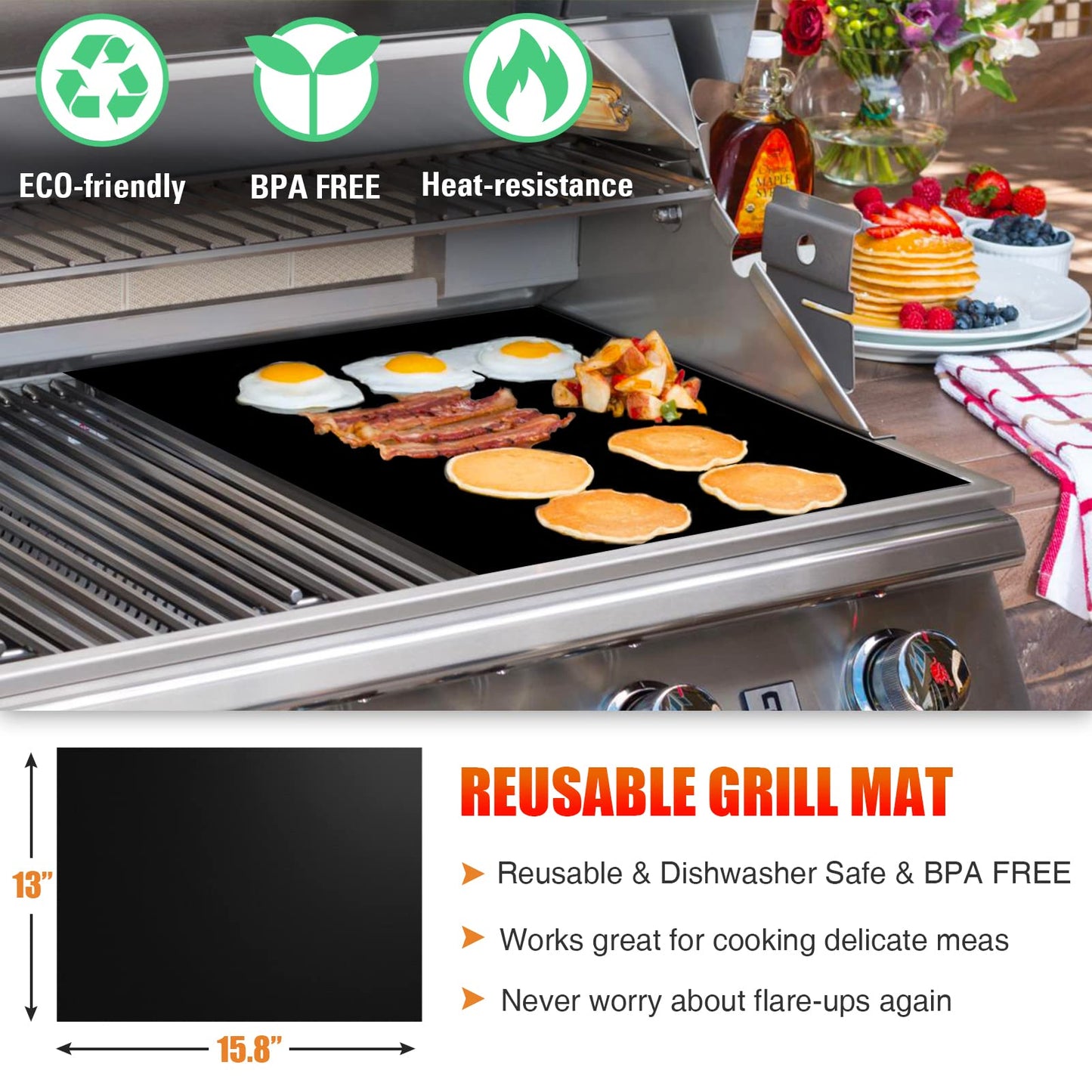 Grilliance 38 Stücke BBQ Grillbesteck Set Edelstahl Grillzubehör für Männer Geschenk Geburtstag Hochwertiger Grillutensilien Set Koffer mit Grillkoffer und Grillmatte für Garten und Camping Braun