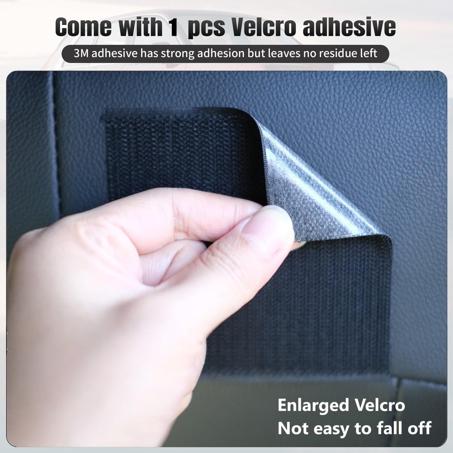 PU Leather Car Side Bag Organiser, Universal Car Bag Mobile Phone Holder for Car, Car Seat Gap Filler Storage Accessories Organiser for Car Door, Console (Black)