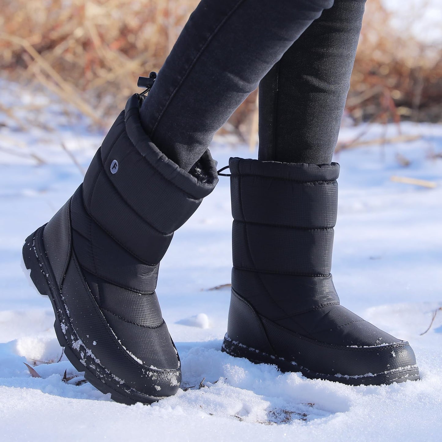 BARFULKER Winterschuhe Herren Damen Winterstiefel Outdoor Warm Gefüttert Schneestiefel,Gr.36-46 EU
