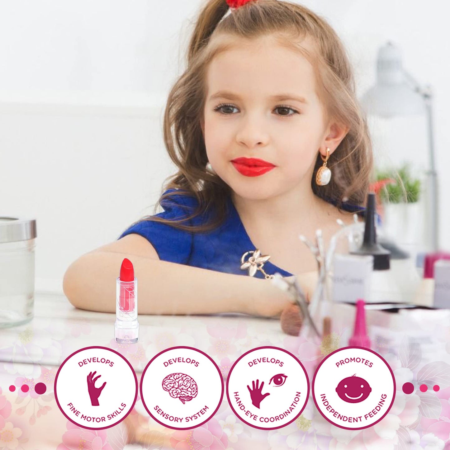 Mrabbitoo Kinderschminke Set Mädchen Schminkkoffer - Waschbar Kinder Make Up Set Schminkset Spielzeug,Schminke Halloween Weihnachts Geburtstag Geschenke für Prinzessin 4 5 6 7 8 9 10 11 12 Jahre