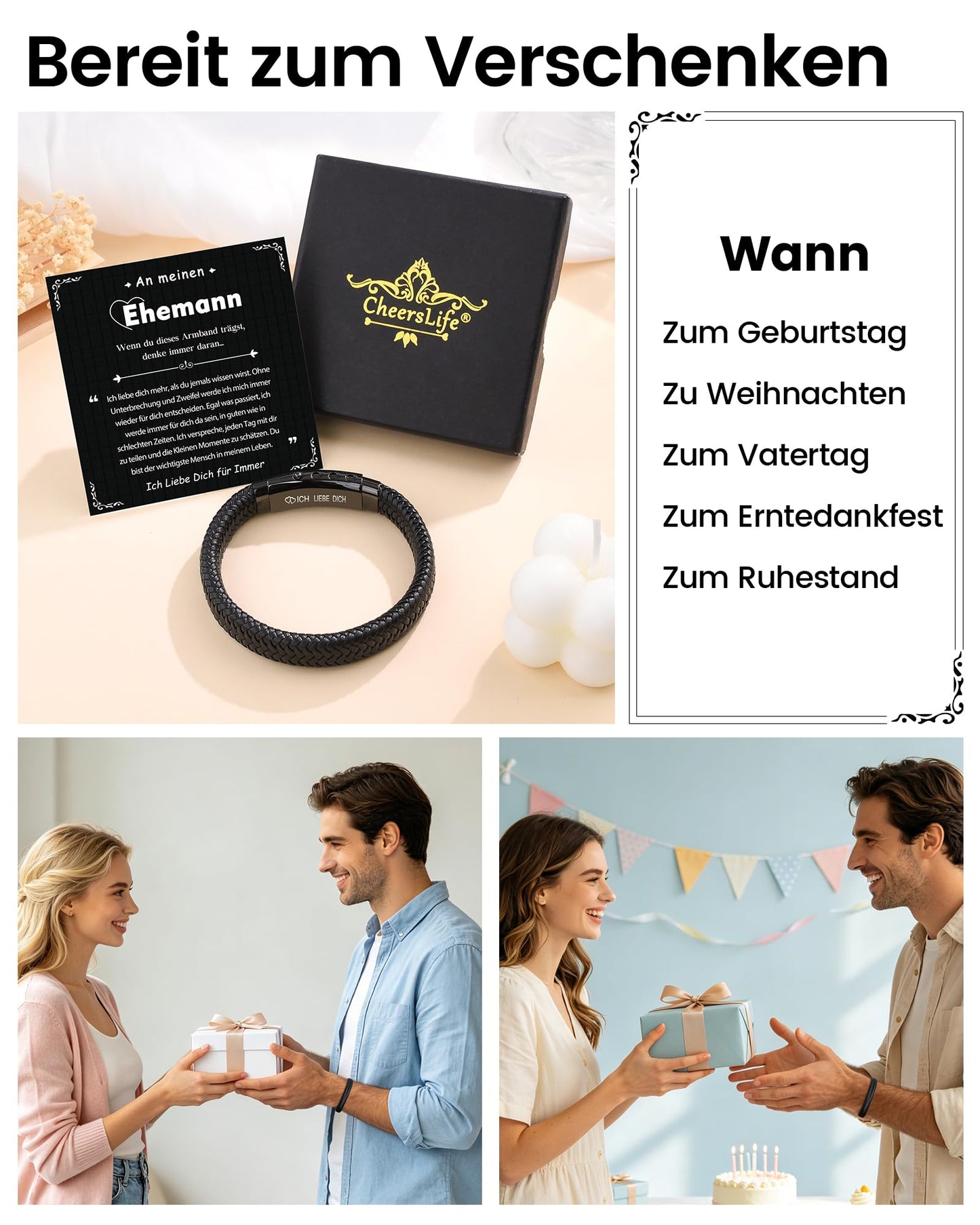 CheersLife Ich Liebe Dich Geschenke für Männer An Meinen Sohn Bruder Mann