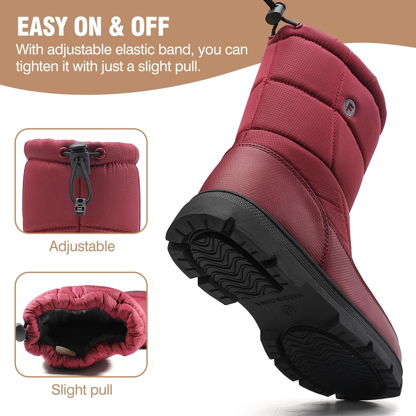 BARFULKER Winterschuhe Herren Damen Winterstiefel Outdoor Warm Gefüttert Schneestiefel,Gr.36-46 EU