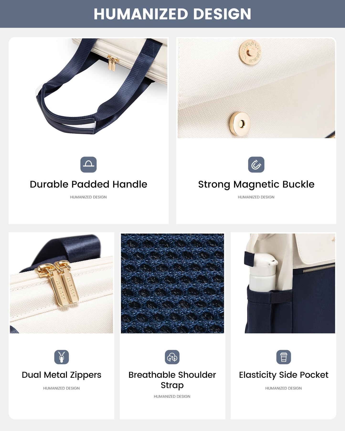 LOVEVOOK Rucksack Damen, Laptop Schulrucksack Wasserdicht, Schultasche Teenager Backpack Women Elegant Tagesrucksäcke Handtasche 2 in 1, 15,6 Zoll Arbeitstasche Lehrertasche Reiserucksack für Uni Büro