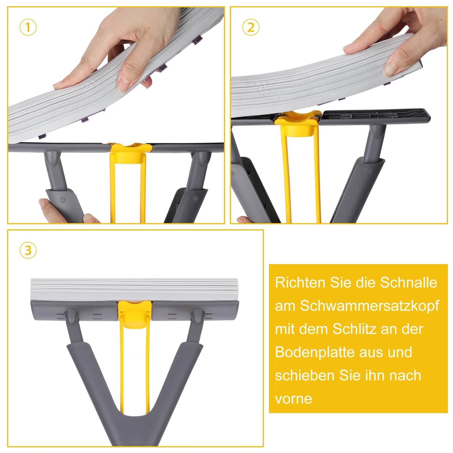 Masthome Wischmopp Bodenwischer Bodenreiniger,Mikrofaser Mopp mit 128cm Teleskopstiel,Wischer Boden Flachmopp mit 4 Moppads für Hartholz,Laminat,Fliesen,Marmor,Send Scraping Dust