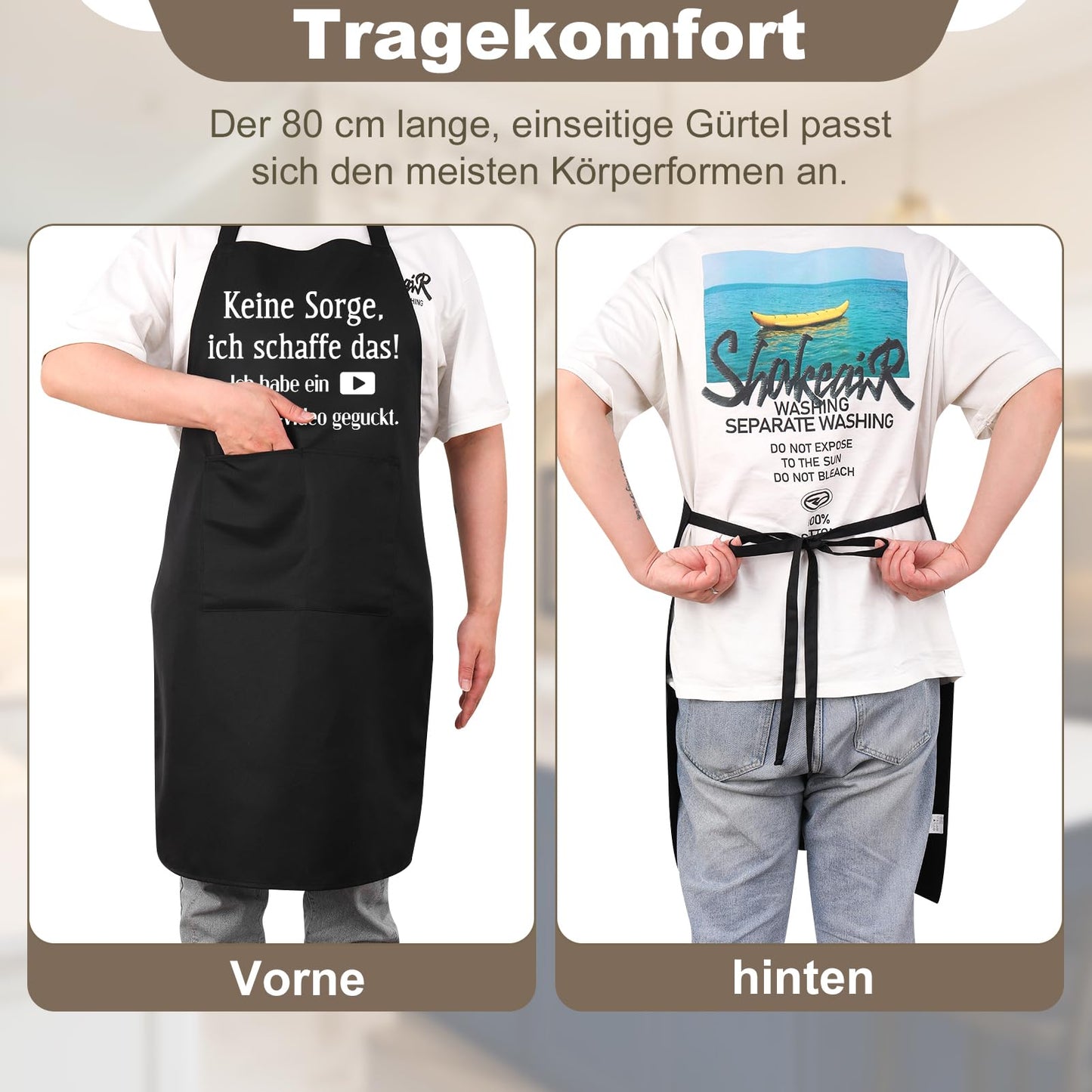 Lustige Kochschürze für Männer,Grillschürze Verstellbare Schürze