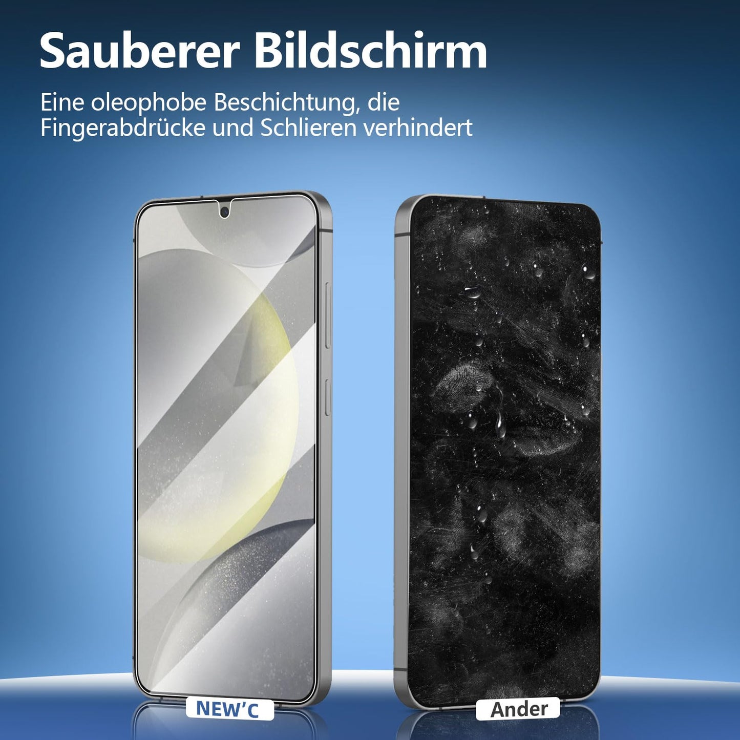 NEW'C Pack of 3 for Samsung Galaxy S25 Ultra Tempered Glass, Scratch Free, 9H Hardness, HD Screen Protector, Ultra Clear, Ultra Resistant