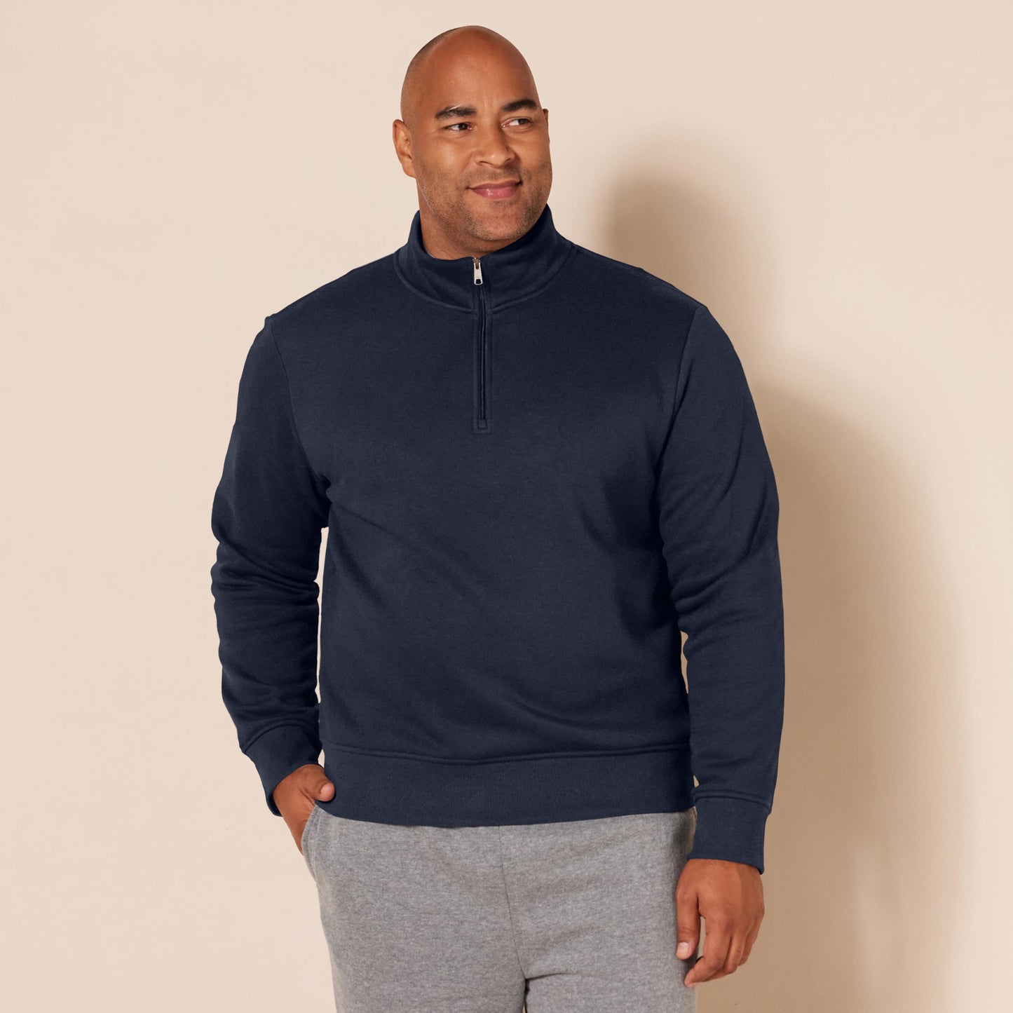 Amazon Essentials Men's Long Sleeve Fleece Quarter Zip Sweatshirt