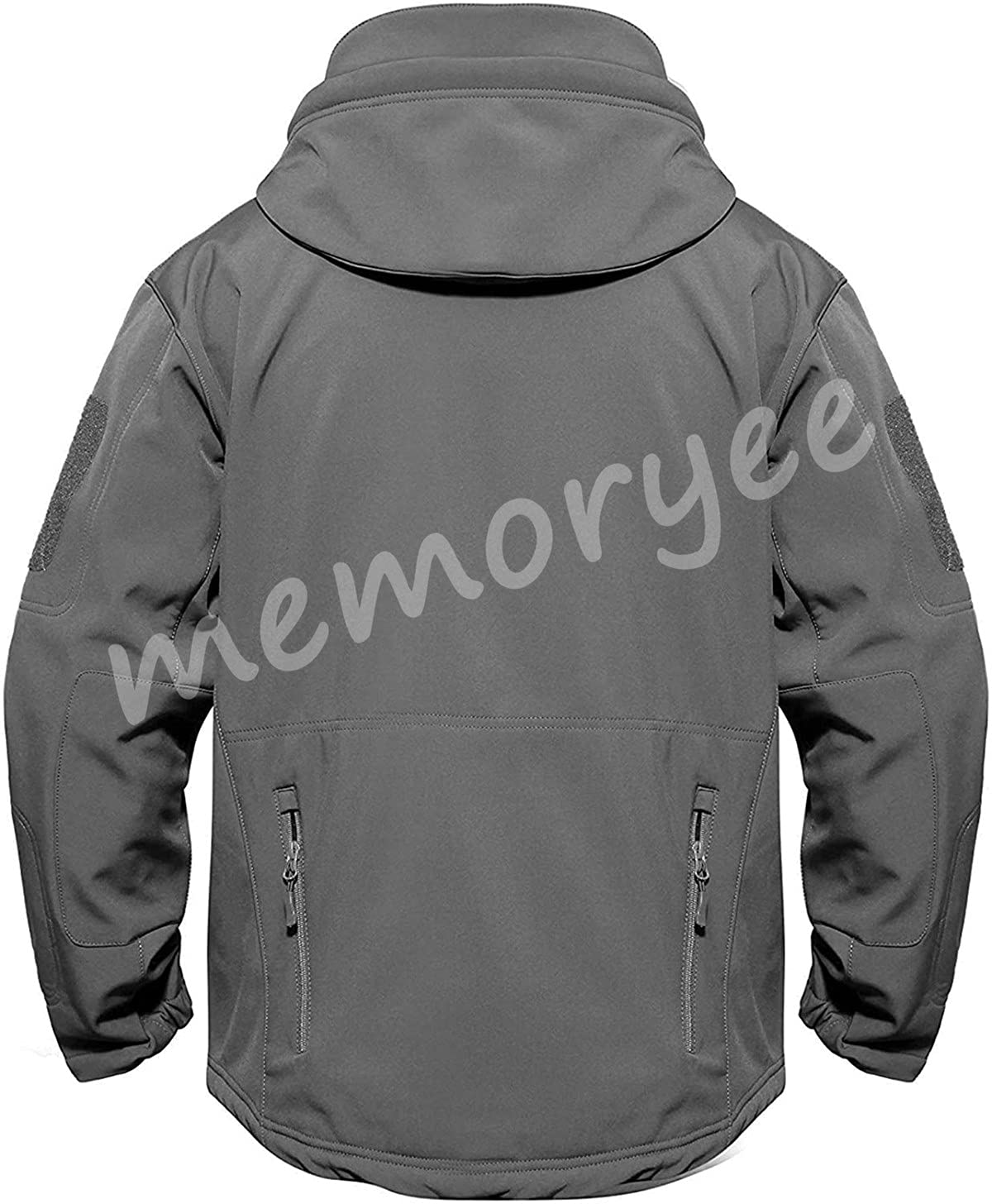 Memoryee Men's Waterproof Softshell Jackets, Warm Military Outdoor Tactical Hoodies, Camouflage Coat