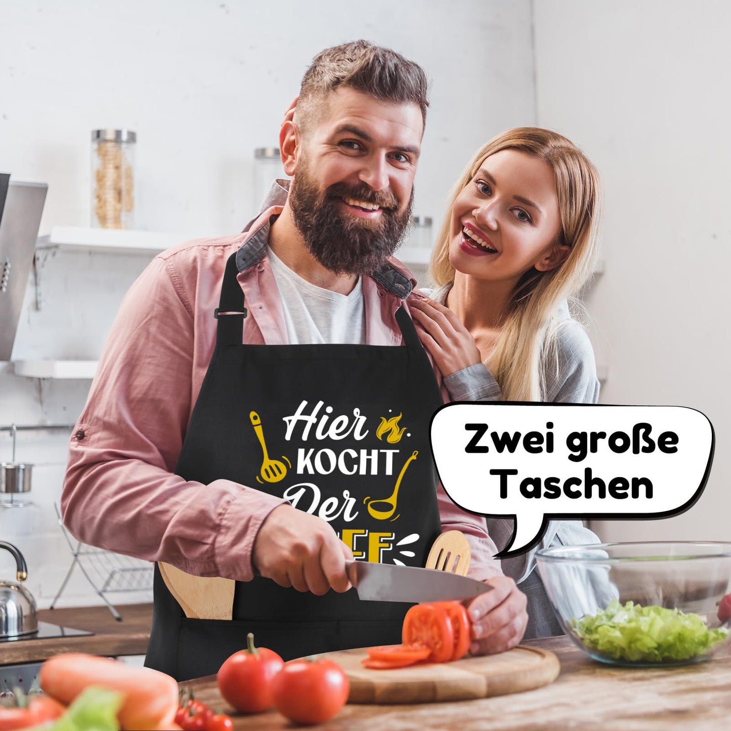 Lustige Kochschürze für Männer,Grillschürze Verstellbare Schürze