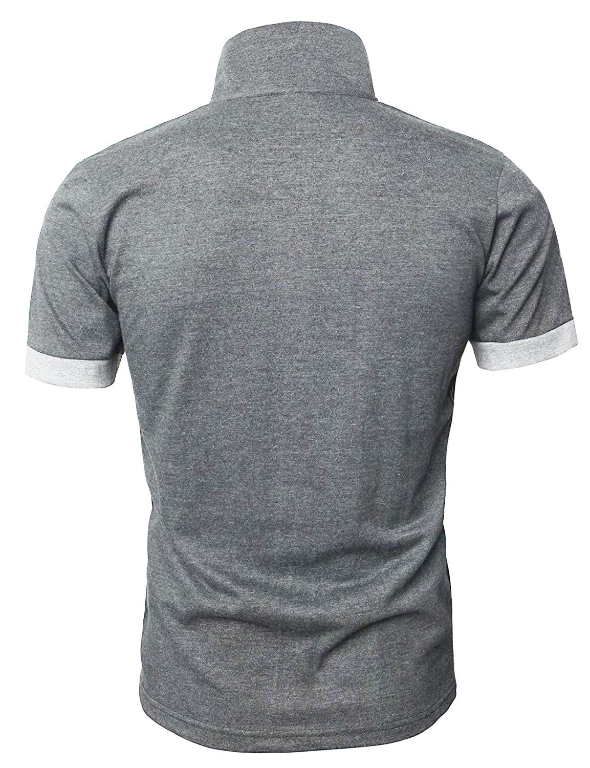 GNRSPTY Poloshirt Herren Kurzarm Polohemd Giraffe Stickerei Einfarbig T-Shirt M-3XL