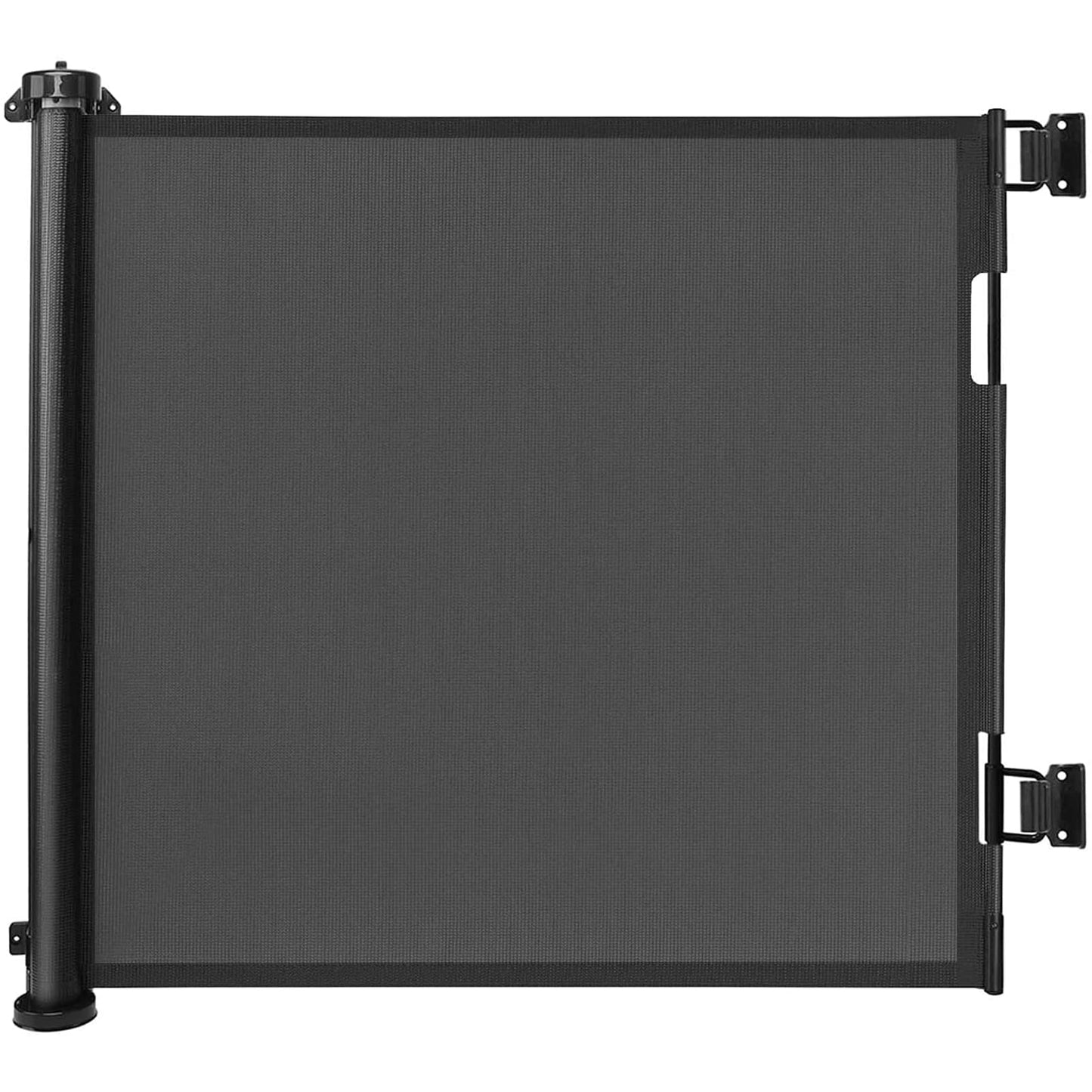 Retractable Stair Safety Gate for Babies, 0-150 cm Wide, Baby Barrier, Cat and Dog Barrier, One-Handed Operation, Suitable for Indoor & Outdoor Use (150 cm, Black)