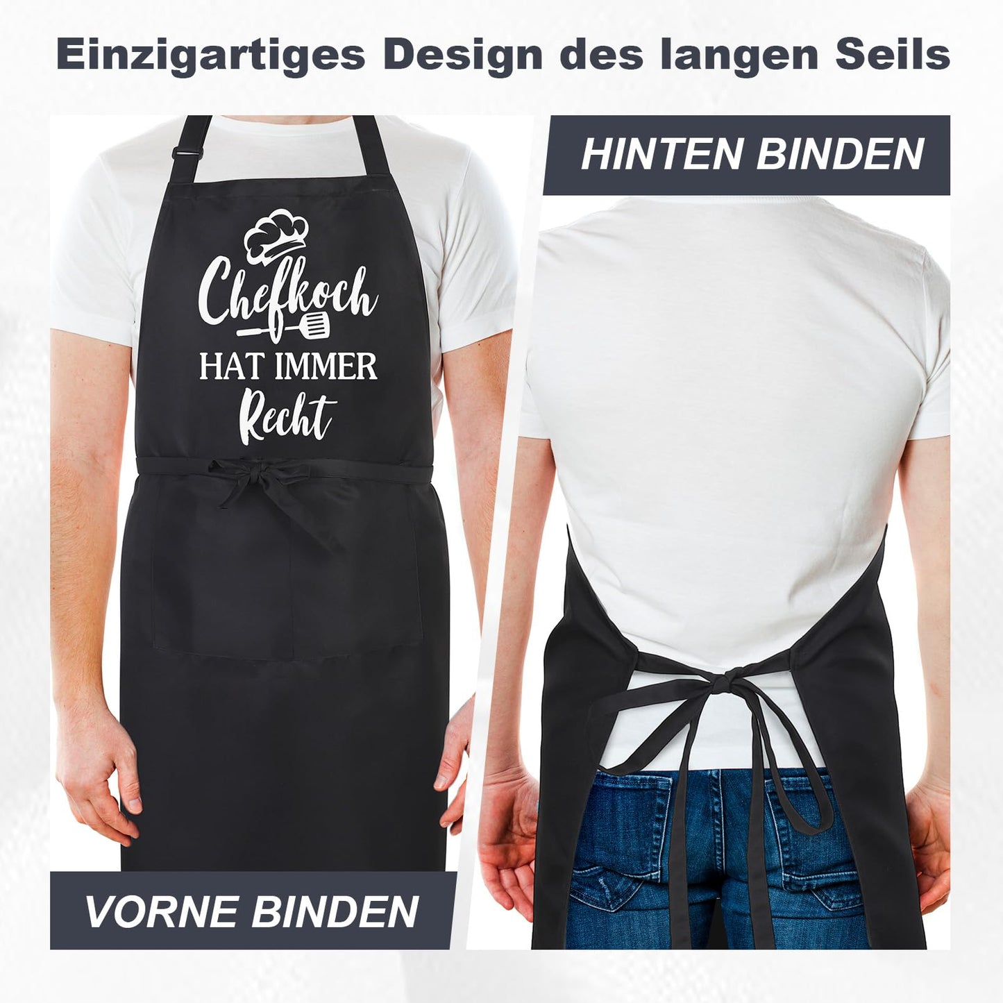 Lustige Kochschürze für Männer,Grillschürze Verstellbare Schürze