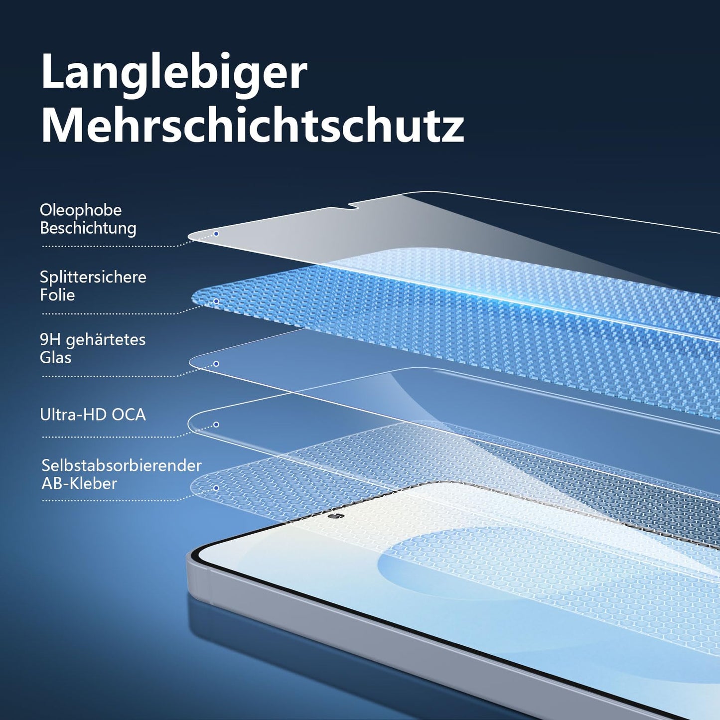 NEW'C Pack of 3 for Samsung Galaxy S25 Ultra Tempered Glass, Scratch Free, 9H Hardness, HD Screen Protector, Ultra Clear, Ultra Resistant