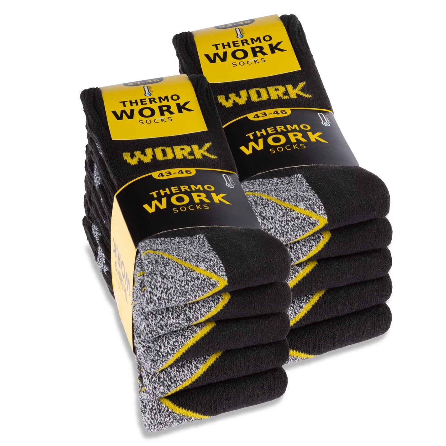 sockenkauf24 10 Paar THERMO Arbeitssocken Herren Winter Socken WORK Innenfrottee
