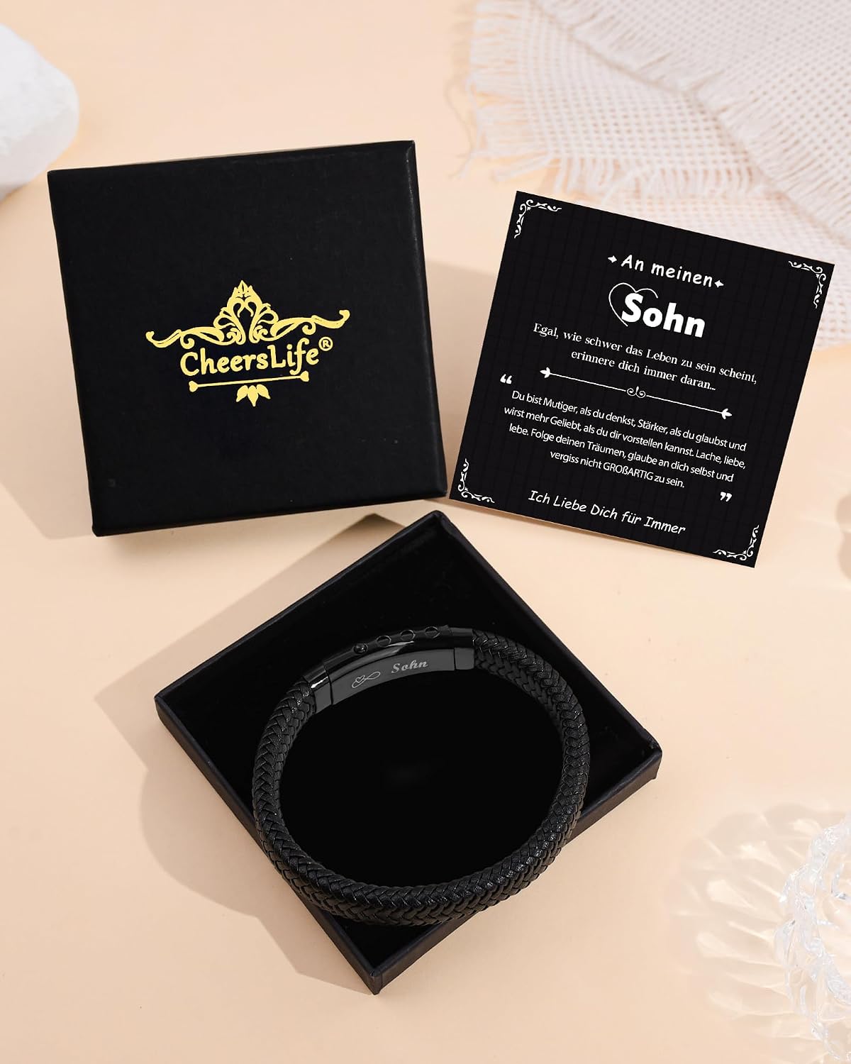 CheersLife Ich Liebe Dich Geschenke für Männer An Meinen Sohn Bruder Mann