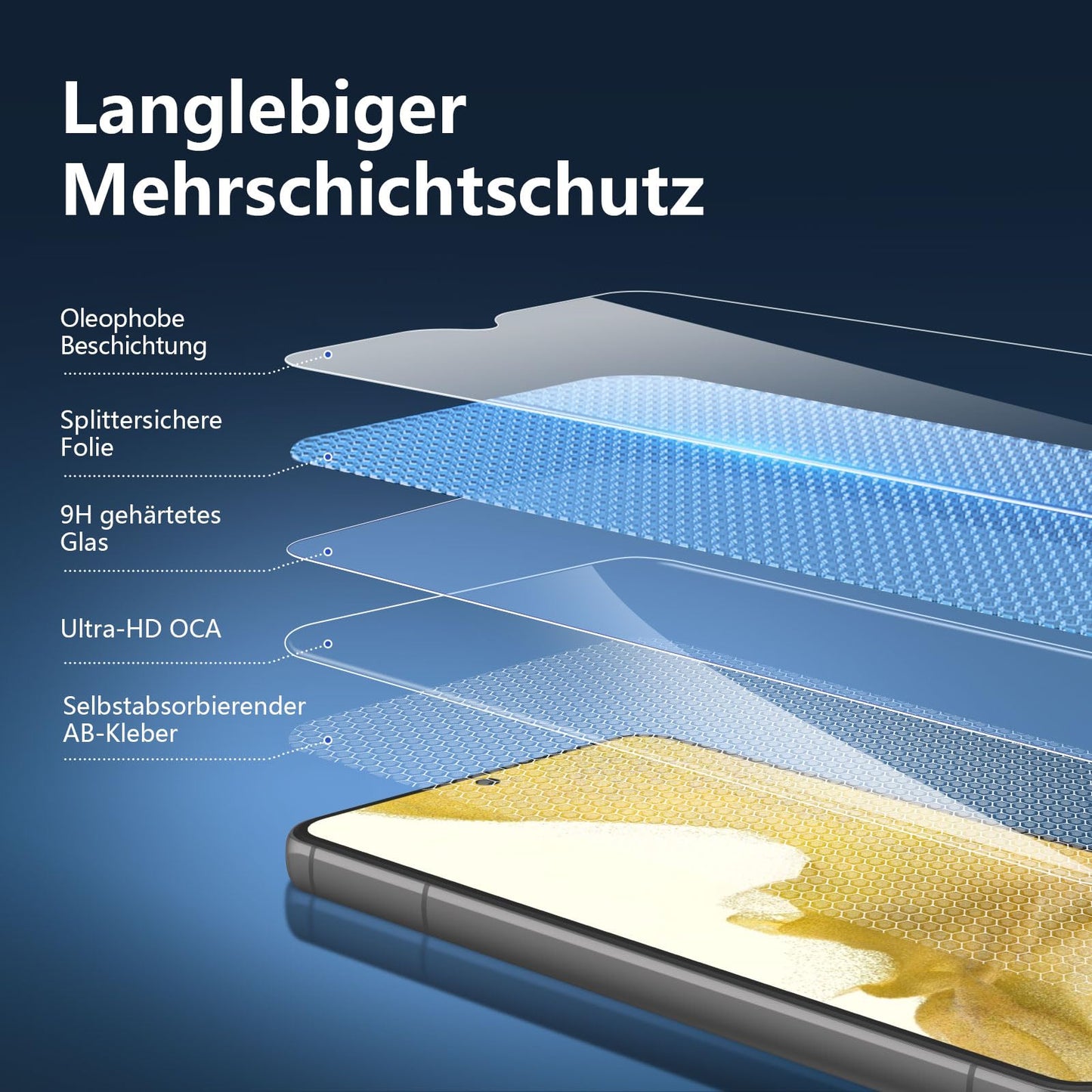 NEW'C Pack of 3 for Samsung Galaxy S25 Ultra Tempered Glass, Scratch Free, 9H Hardness, HD Screen Protector, Ultra Clear, Ultra Resistant