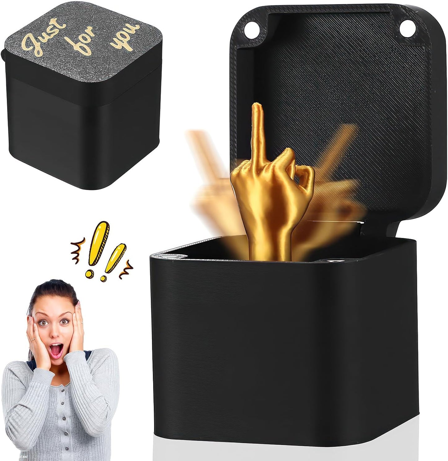 Mittelfinger Geschenk Box, Mittelfinger in Der Box, Middle Finger Surprise Gift BoxesMittelfinger in Einer Boxes, Prank Geschenkbox Christmas Neuheit Spaß Streich Geschenke Büro Deko