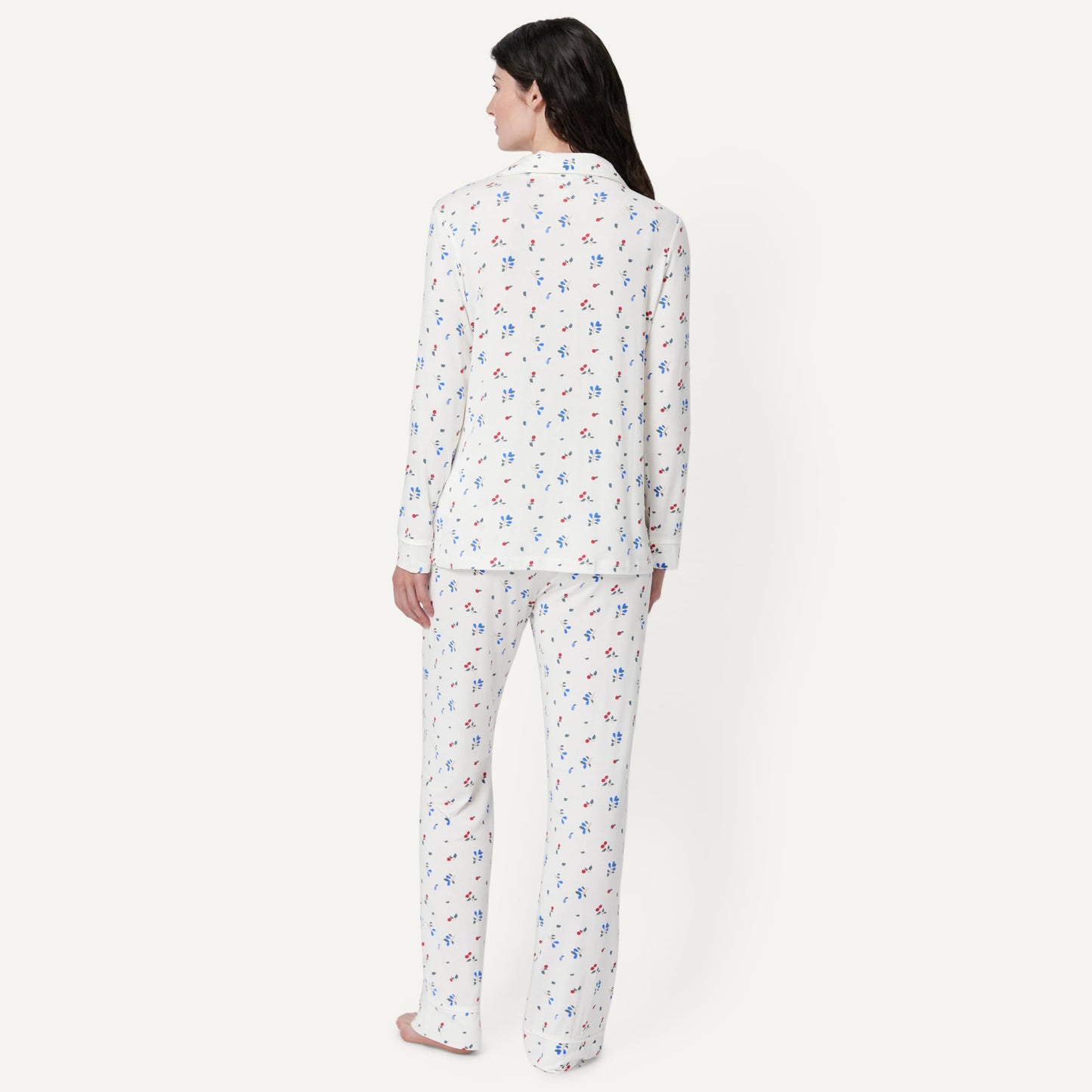 Amazon Essentials x Sofia Grainge Damen Pyjama-Set aus elastischer Modalfaser mit Langen Ärmeln und bodenlangem Unterteil