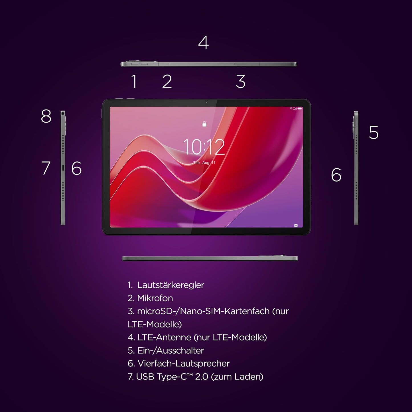 Lenovo Tab M11 Tablet | 11 Inch WUXGA Touch Display | MediaTek Helio G88 | 4GB RAM | 128GB eMMC 5.1 | Android 14 | Green | Includes Lenovo Tab Pen