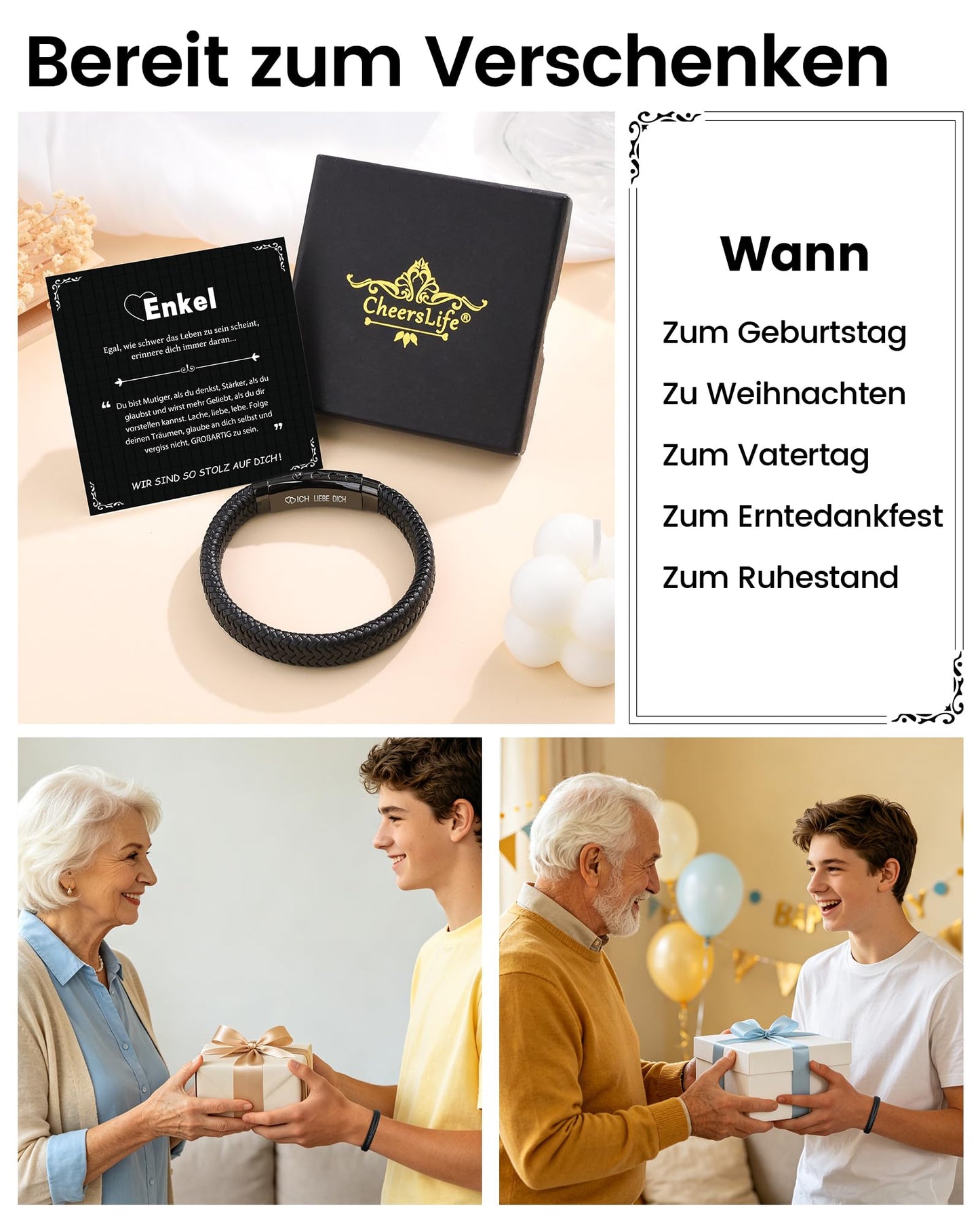 CheersLife Ich Liebe Dich Geschenke für Männer An Meinen Sohn Bruder Mann