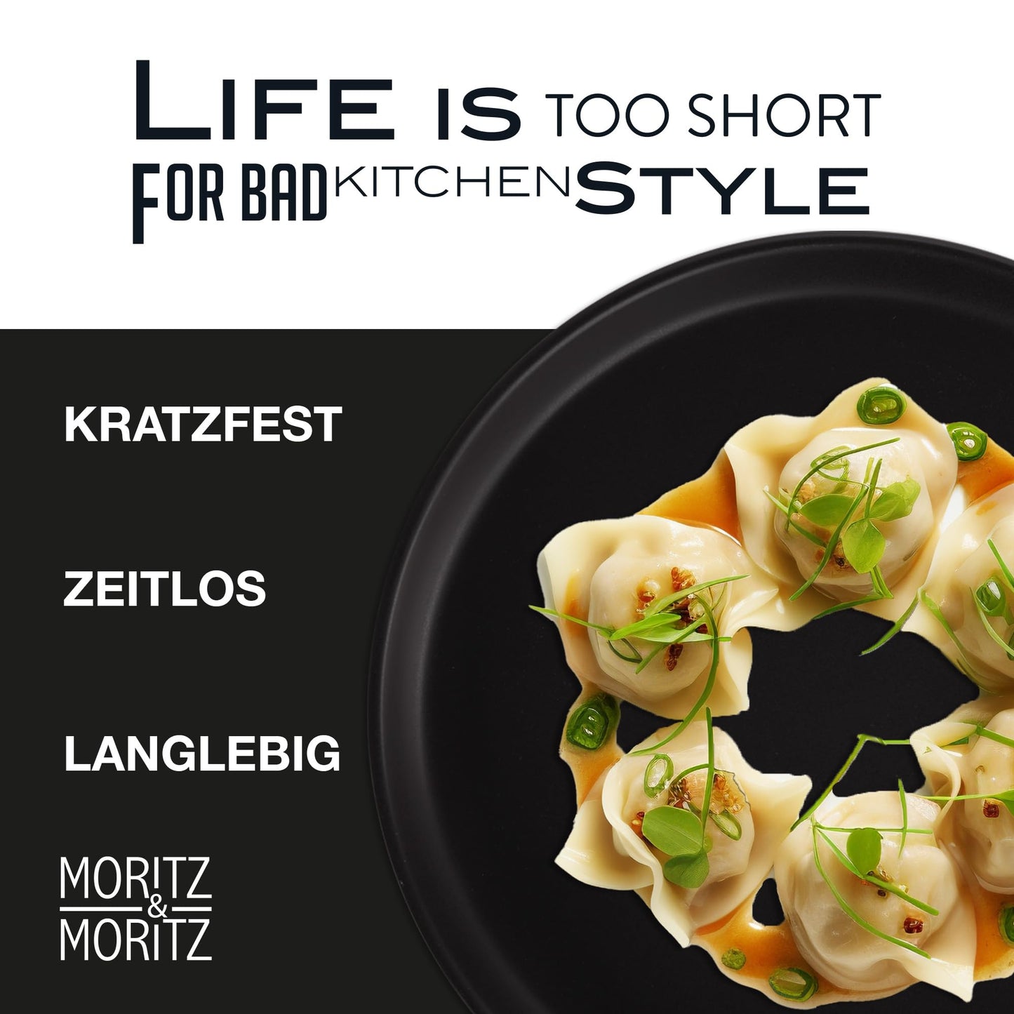 Moritz & Moritz NORDIC Geschirrset 6 Personen 18-teilig Taupe - Elegantes Teller Set aus hochwertigem Steinzeug - Geschirr Set aus 6x Dinnerteller, 6x Dessertteller, 6x Suppenteller