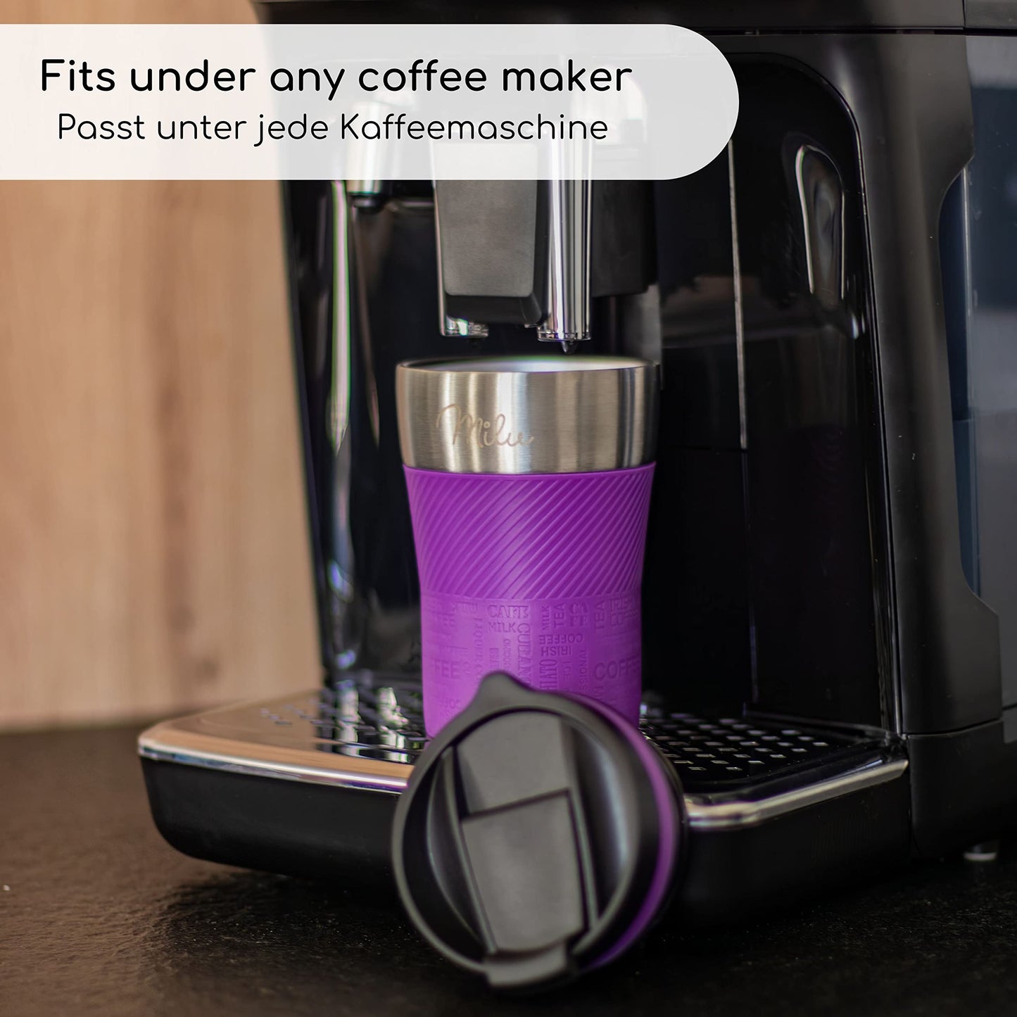 Milu Thermobecher Isolierbecher Kaffeebecher to go - 210ml 100% Auslaufsicher - Trinkbecher aus Edelstahl - Autobecher doppelwand Isolierung - Thermo Becher - Travel Mug (Rot)